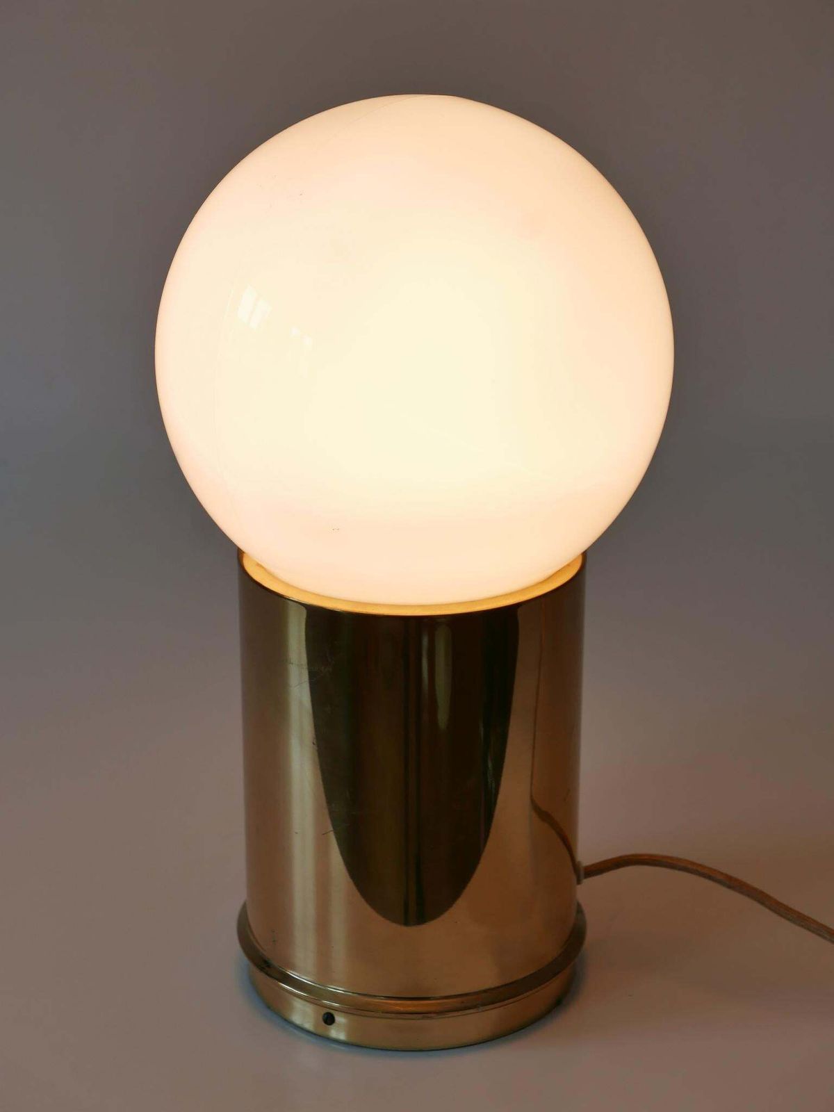 Elegant Mid Century Modern Table Lamp By Vereinigte Werkstätten Germany 1960s photo vinterior