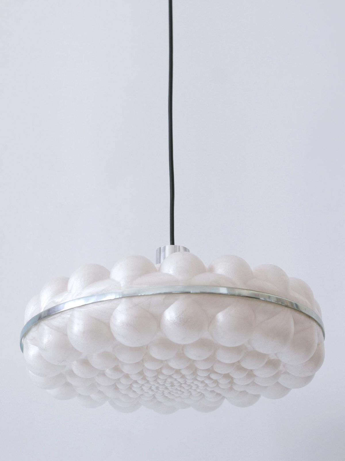 Amazing Mid Century Modern Bubble Pendant Lamps Or Hanging Lights Germany 1970s photo vintage
