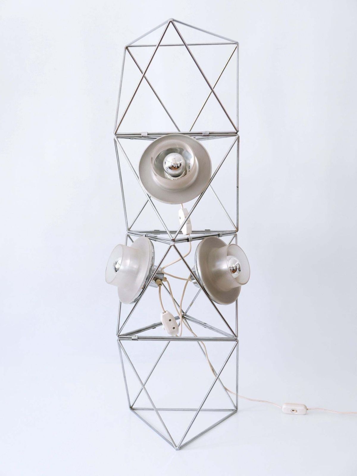 Rare Sculptural 'Poliedra' Floor Lamp By Felice Ragazzo For Guzzini Italy 1970s photo buy