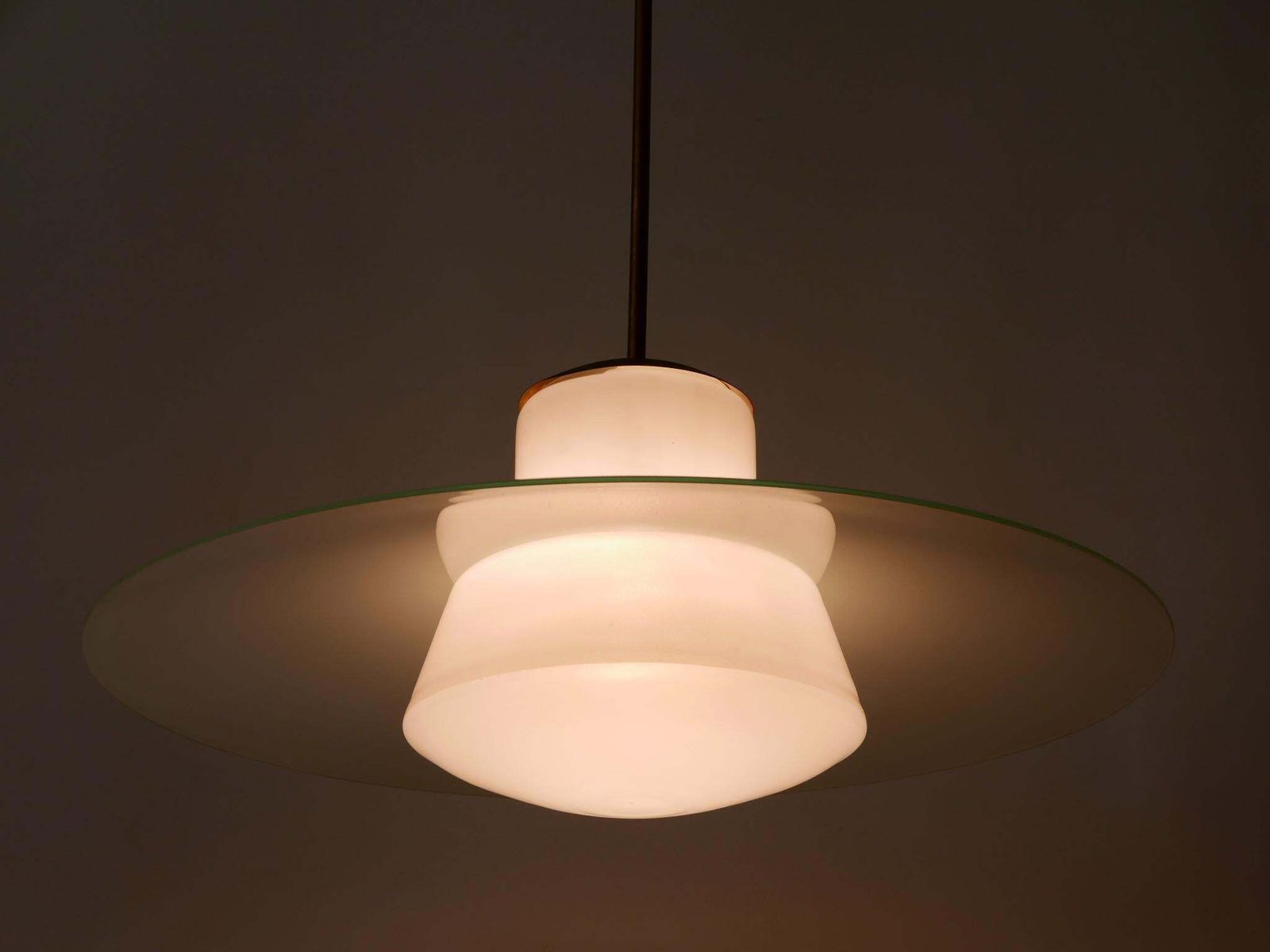 photo furniture Rare Mid Century Modern Pendant Lamp By Wolfgang Tümpel For Doria Germany 1950s