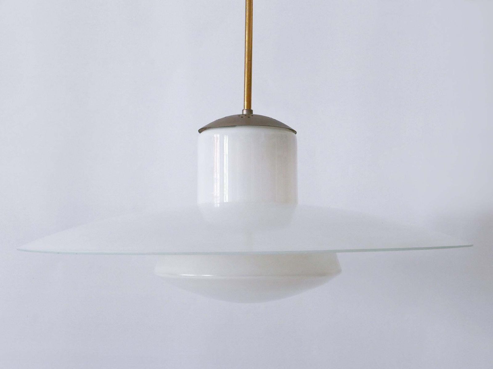 photo for sale Rare Mid Century Modern Pendant Lamp By Wolfgang Tümpel For Doria Germany 1950s