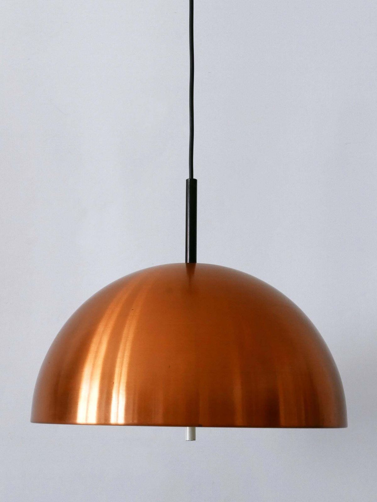 photo vinterior Elegant Mid Century Modern Copper Pendant Lamp By Staff & Schwarz Germany 1960s