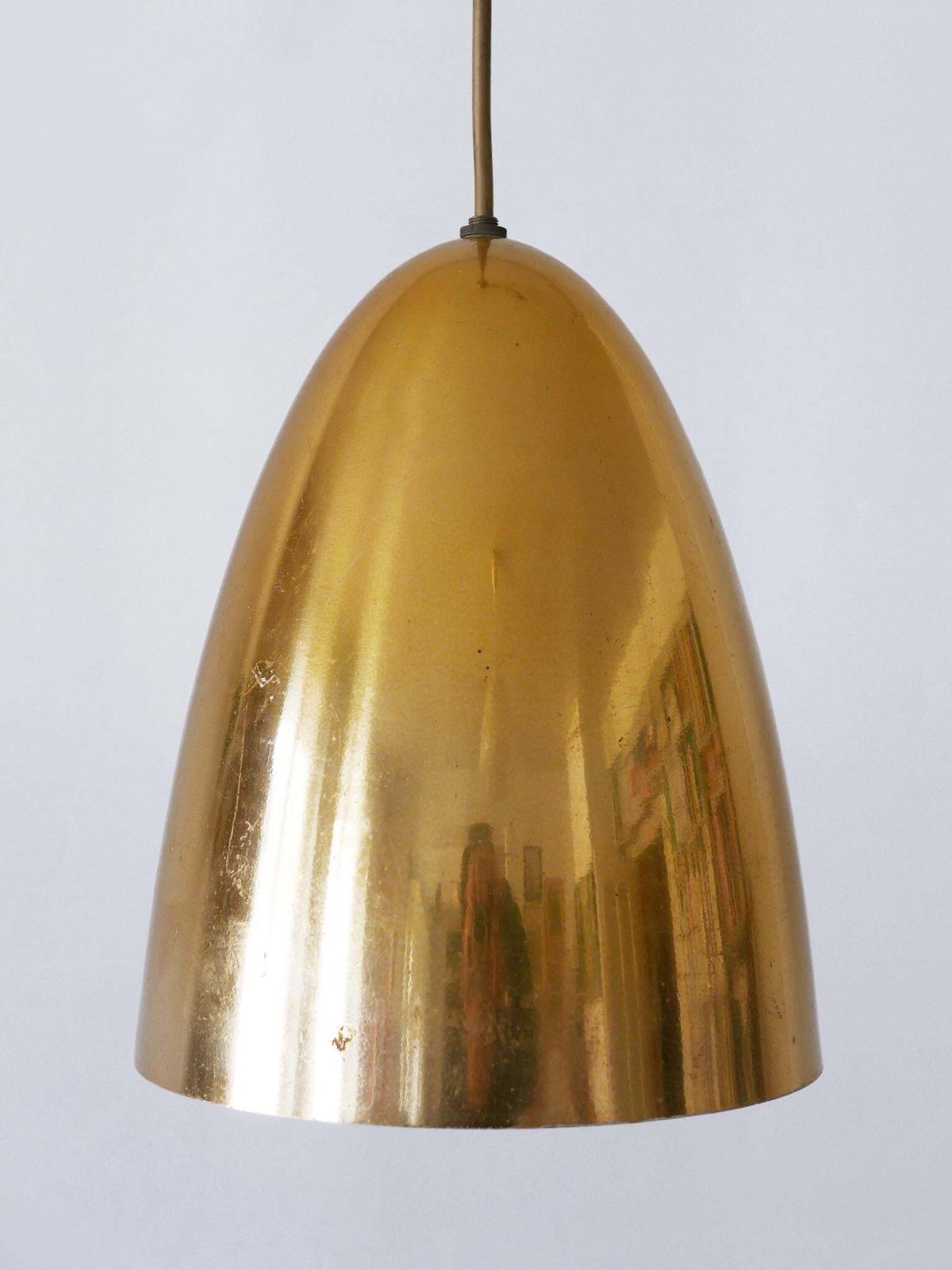 1 Of 4 Elegant Mid Century Modern Pendant Lamps Or Hanging Lights Germany 1950s photo vinterior
