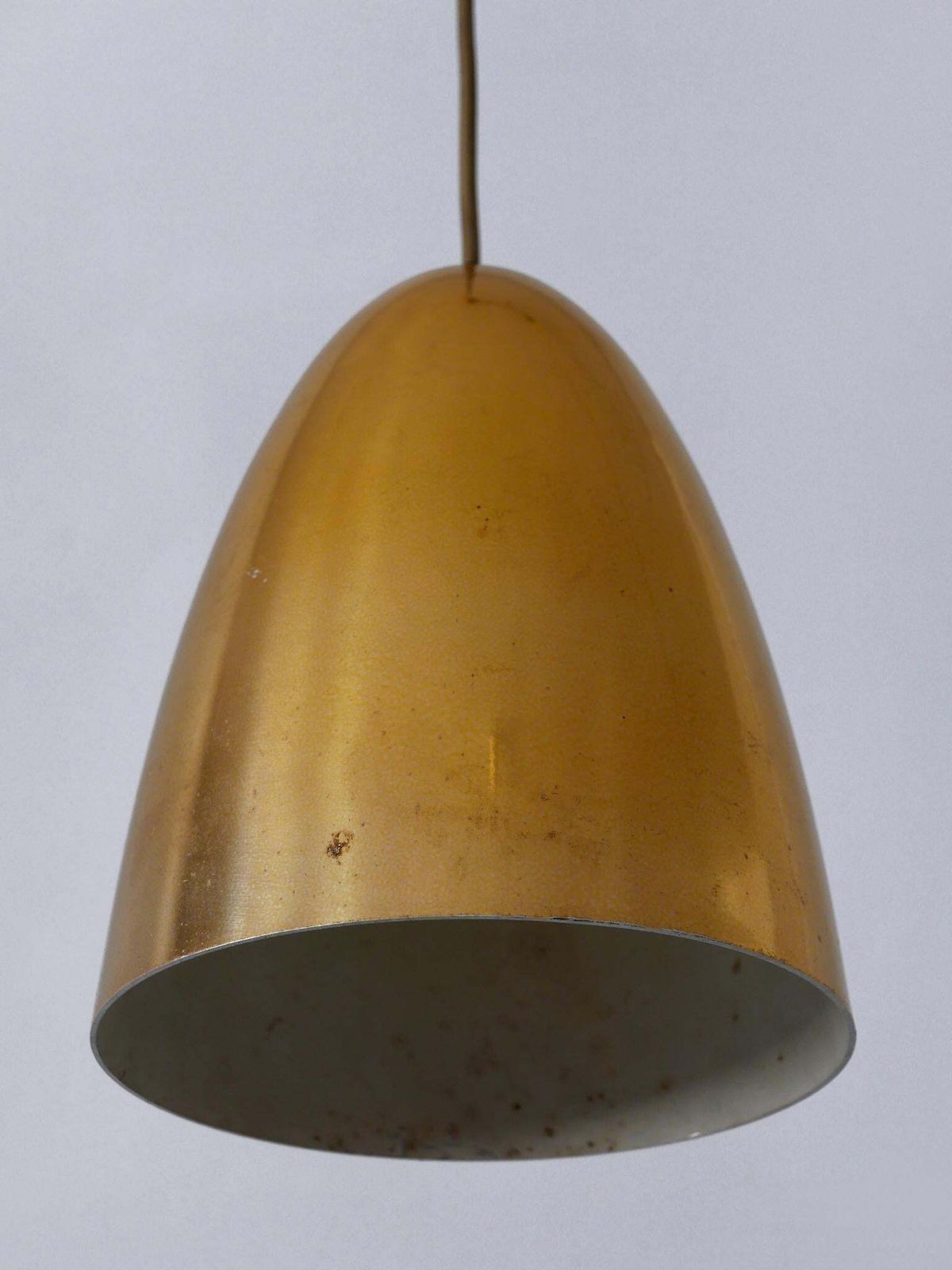 1 Of 4 Elegant Mid Century Modern Pendant Lamps Or Hanging Lights Germany 1950s photo vintage