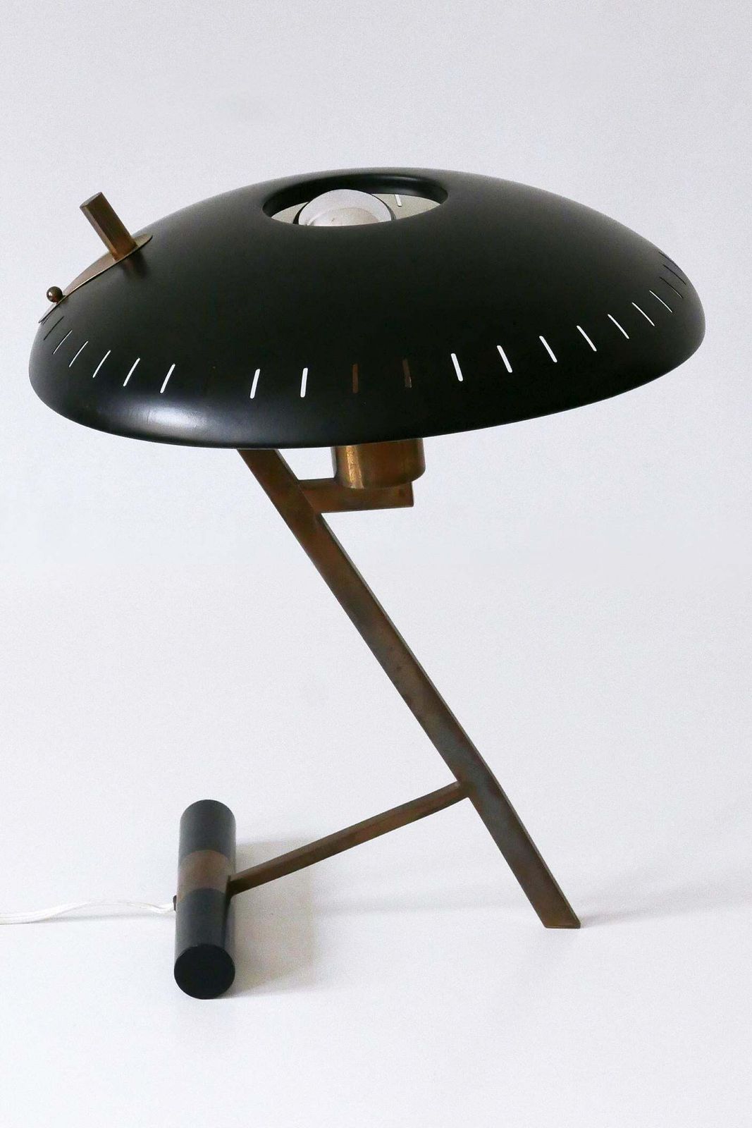 Lighting Elegant Mid Century "Decora" Or Z Table Lamp By Louis Kalff For Philips 1950s photo