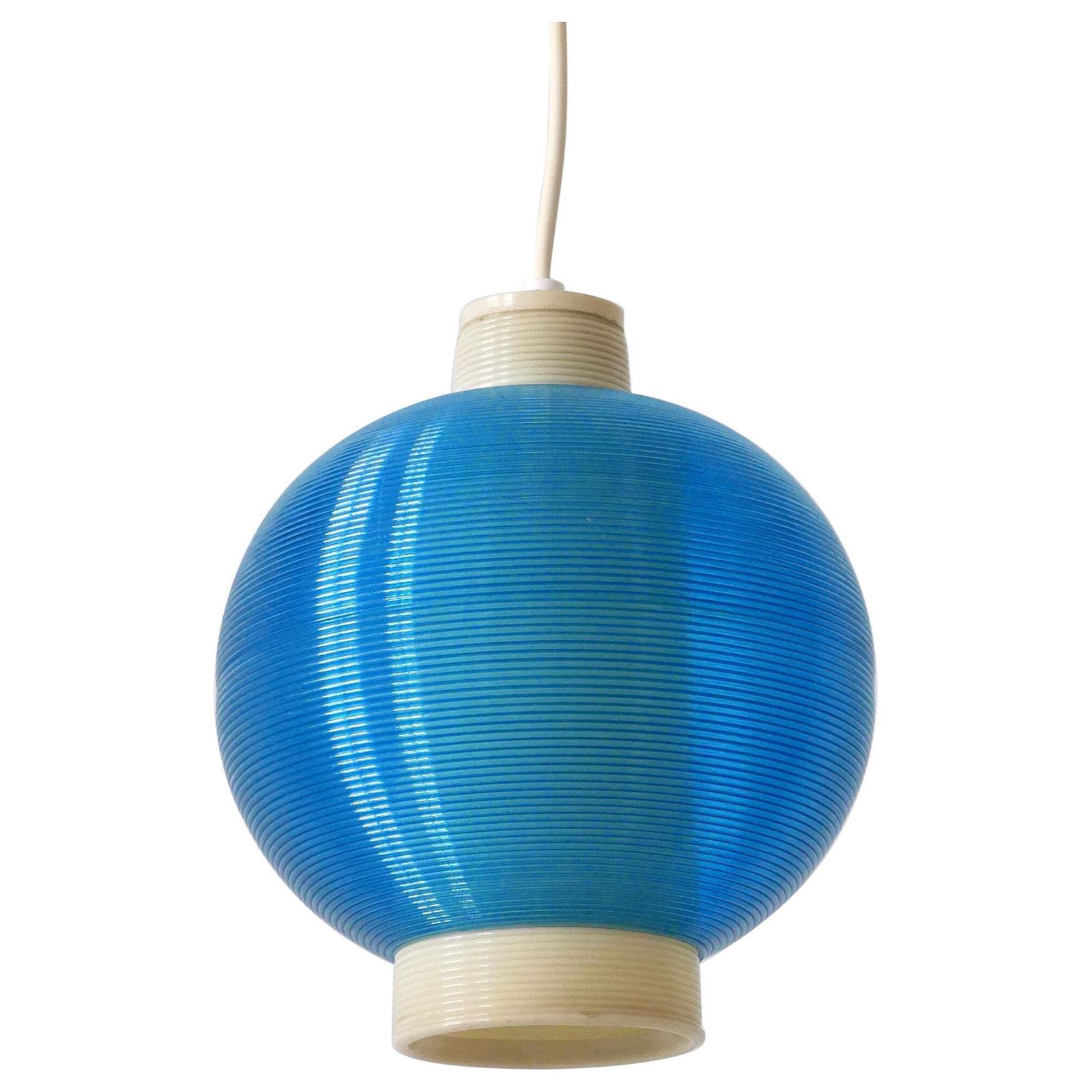 Rare Mid Century Modern Rotaflex Pendant Lamp By Yasha Heifetz USA 1960s