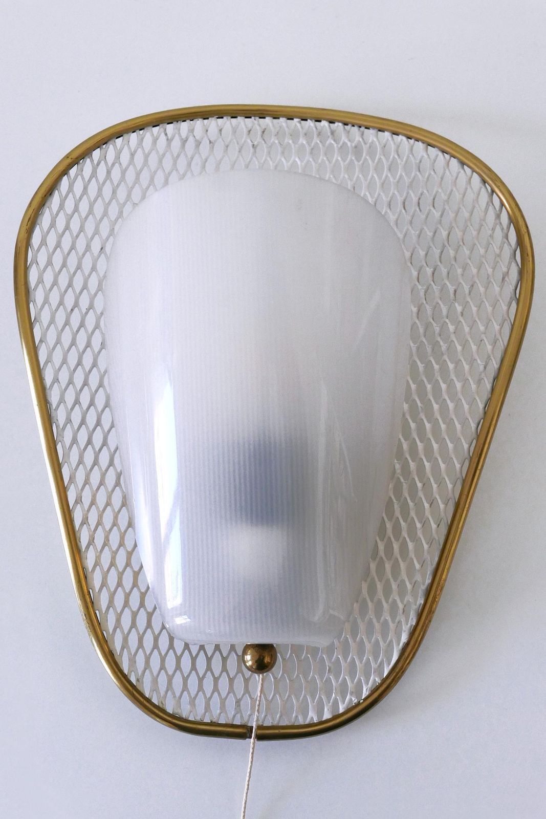Set Of Two Rare & Elegant Mid Century Modern Sconces Or Wall Lamps Germany 1950s photo vinterior