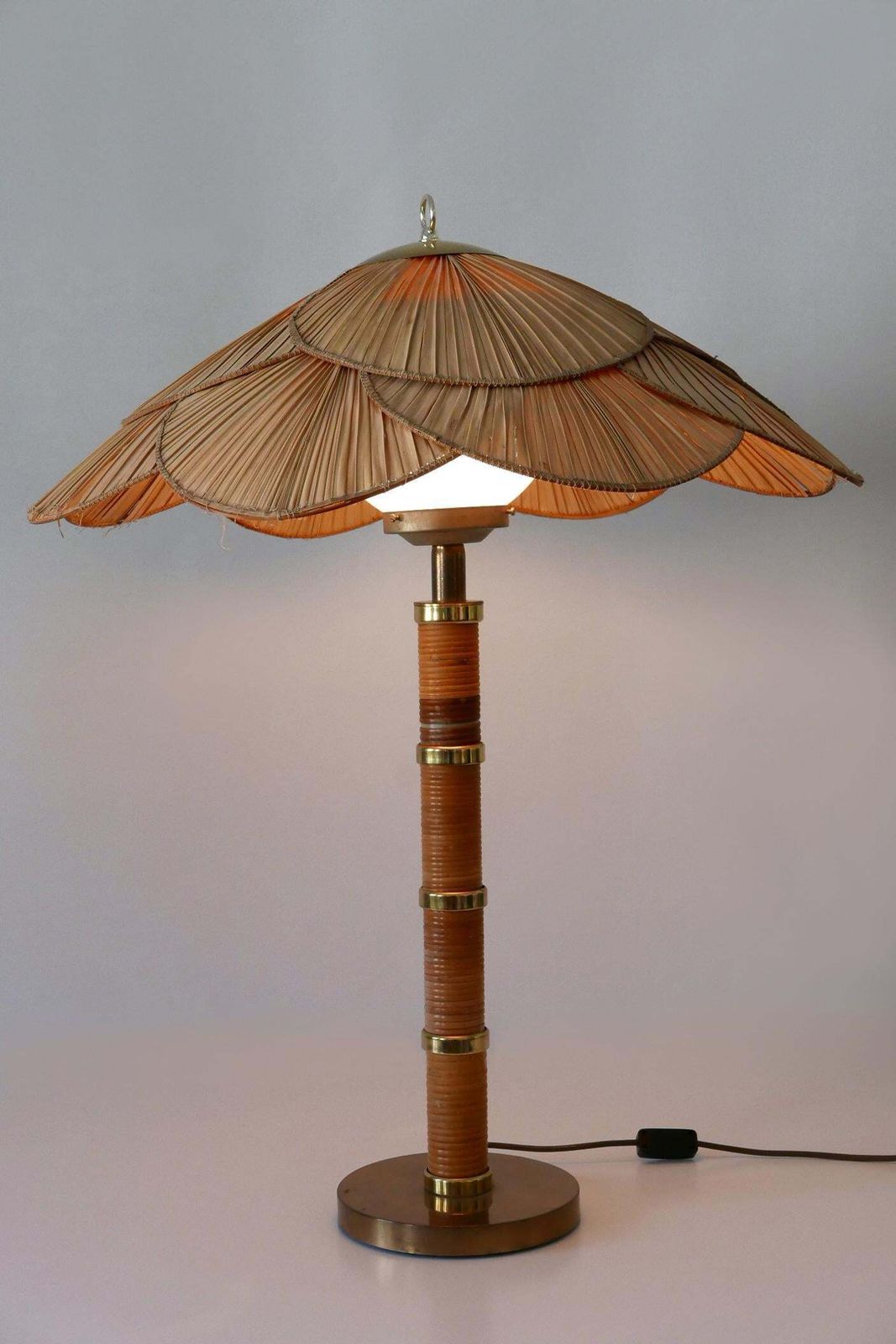 Xl Mid Century Modern Uchiwa Table Lamp Or Floor Light By Miranda Ab Sweden photo furniture