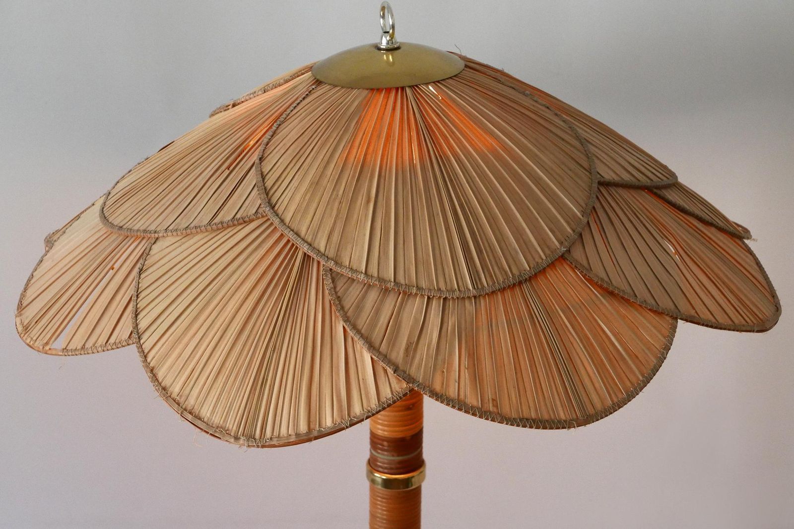 Xl Mid Century Modern Uchiwa Table Lamp Or Floor Light By Miranda Ab Sweden photo vintage