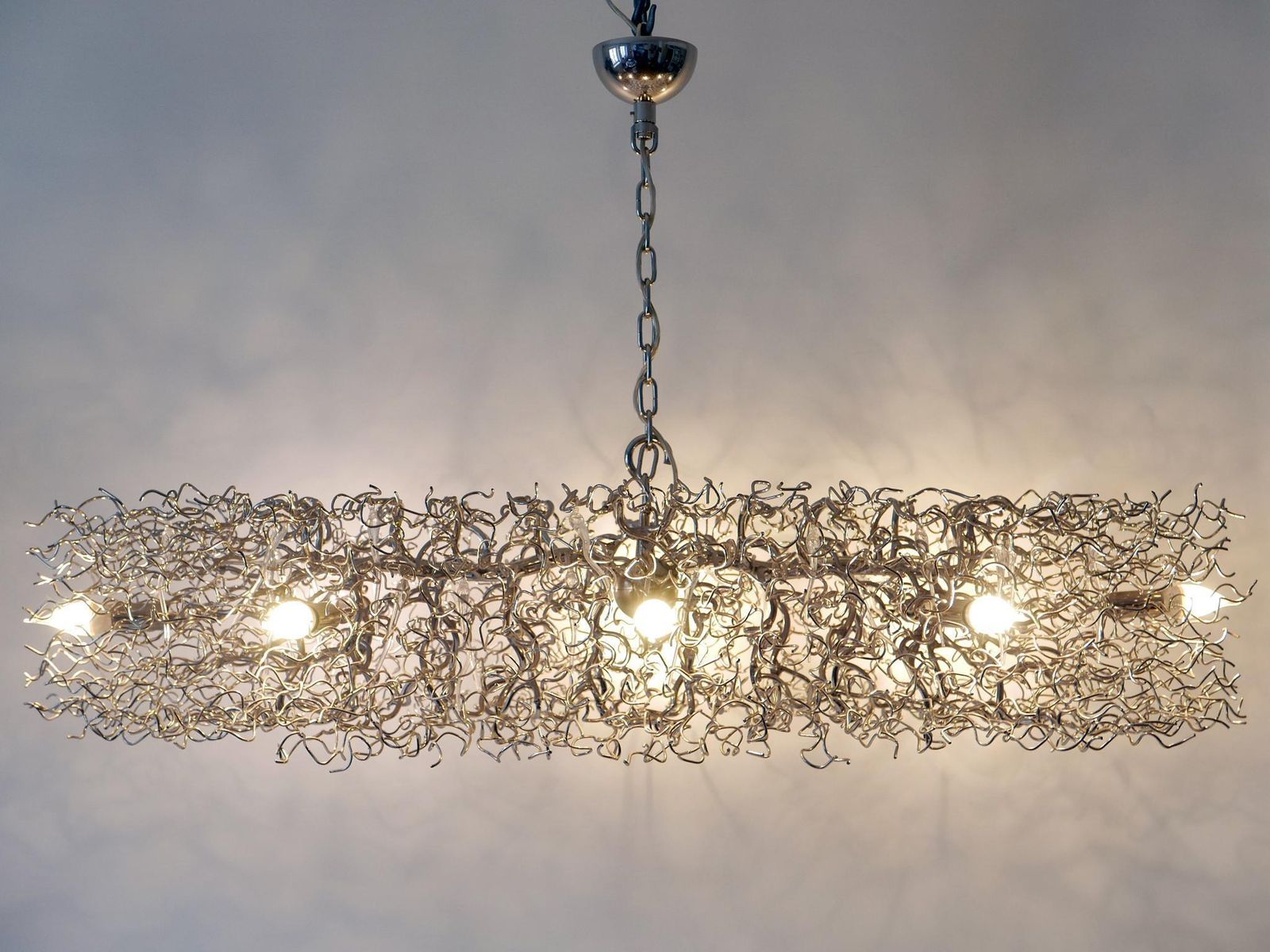 Gorgeous Xxl Brand Van Egmond Hollywood Chandelier Oval 140 Nickel Netherlands photo for sale