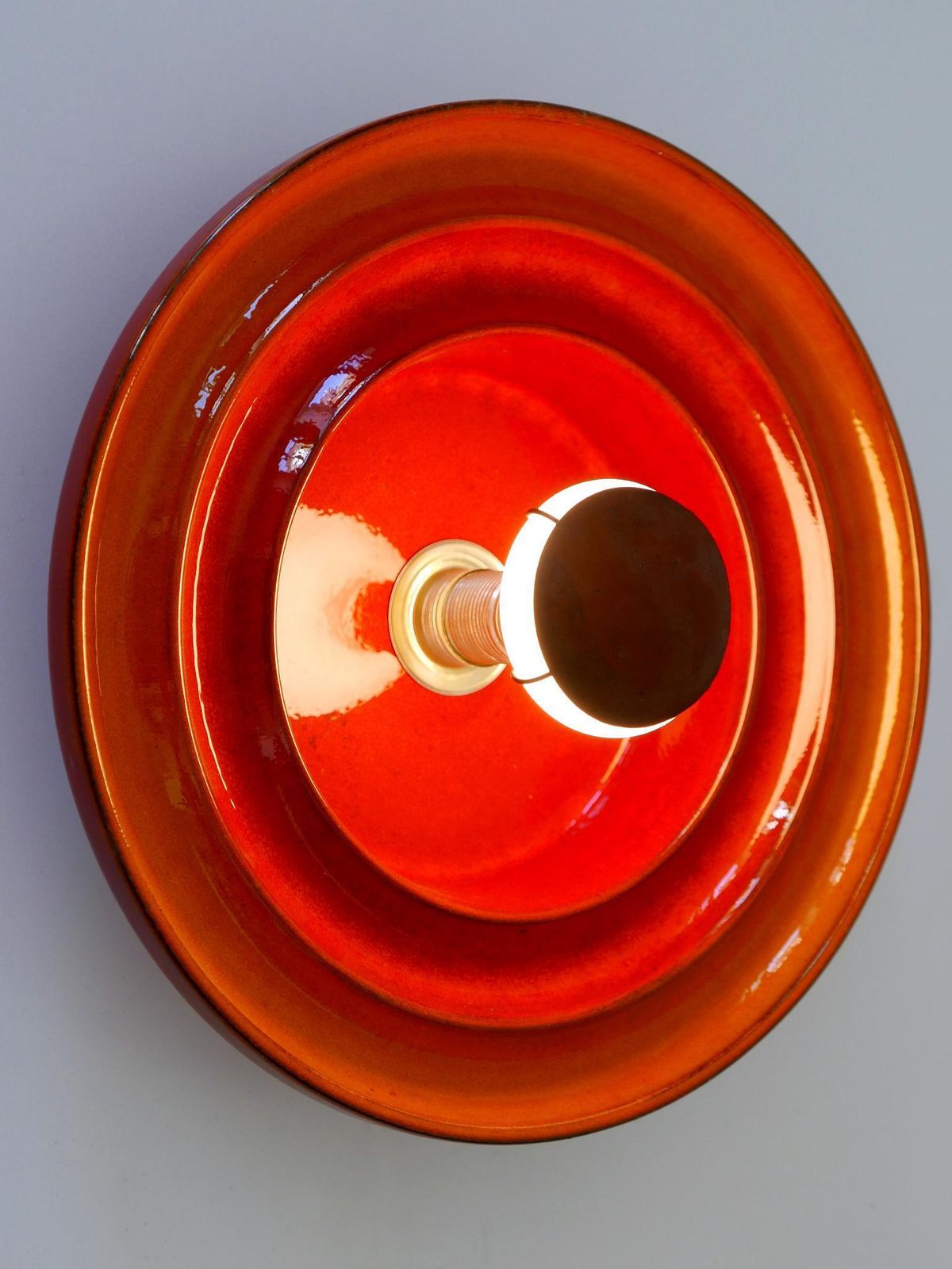 Highly Decorative Mid Century Modern Ceramic Sconce Or Wall Light Germany 1960s photo 1300.0