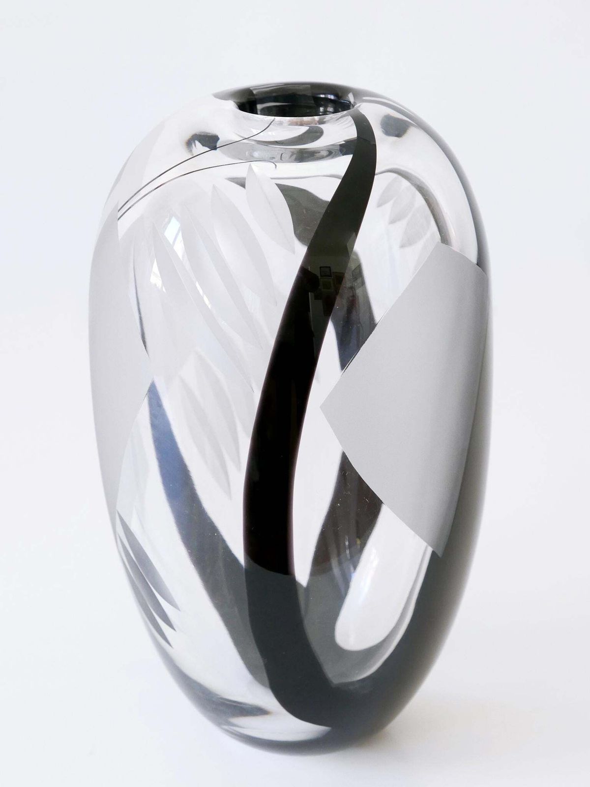 Unique Art Glass Vase By Anna Ehrer For Kosta Boda Sweden 1992 Signed photo Home Decor