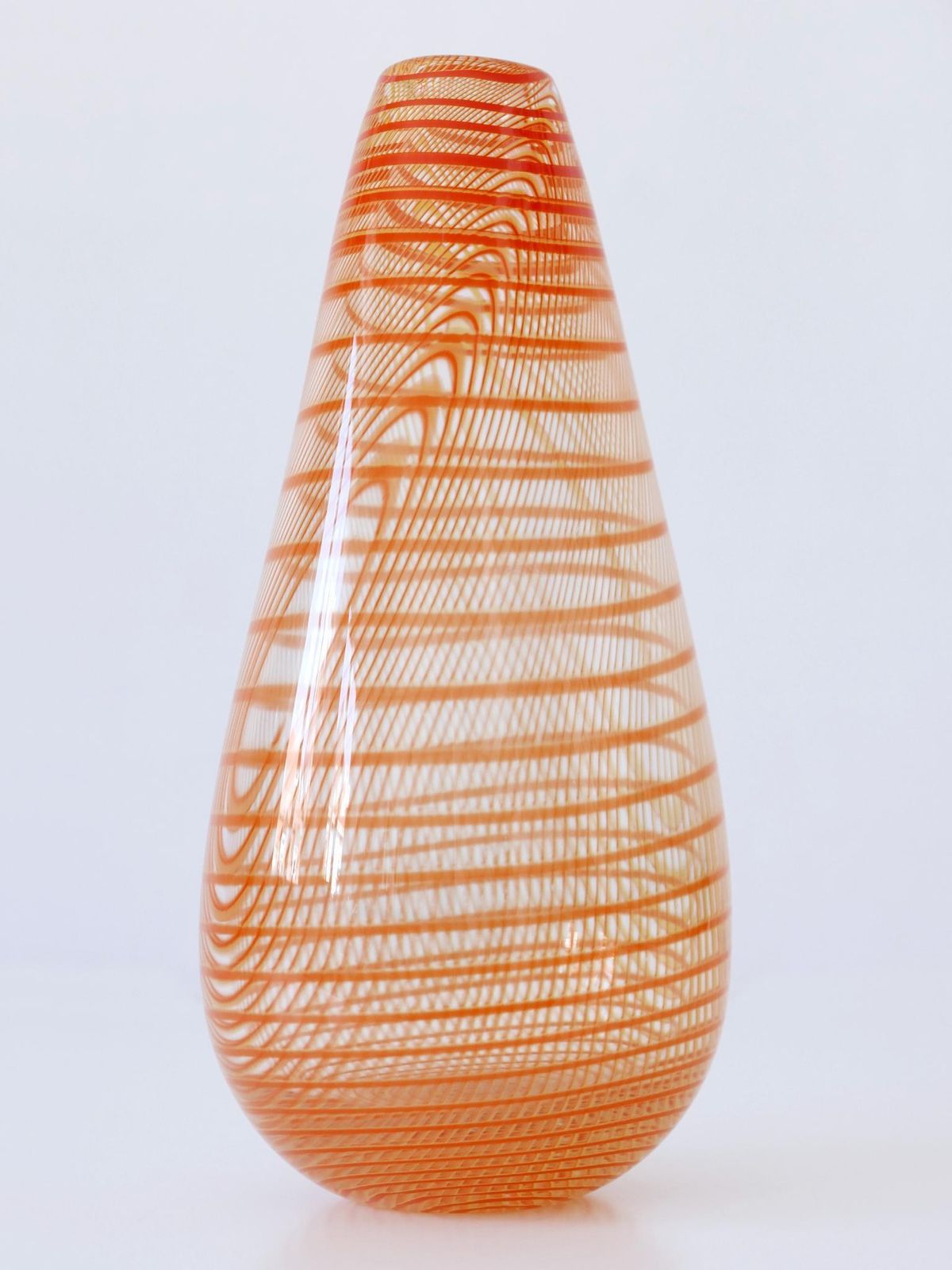 Signed & Limited Edition Art Glass Vase By Olle Brozén For Kosta Boda Sweden photo buy