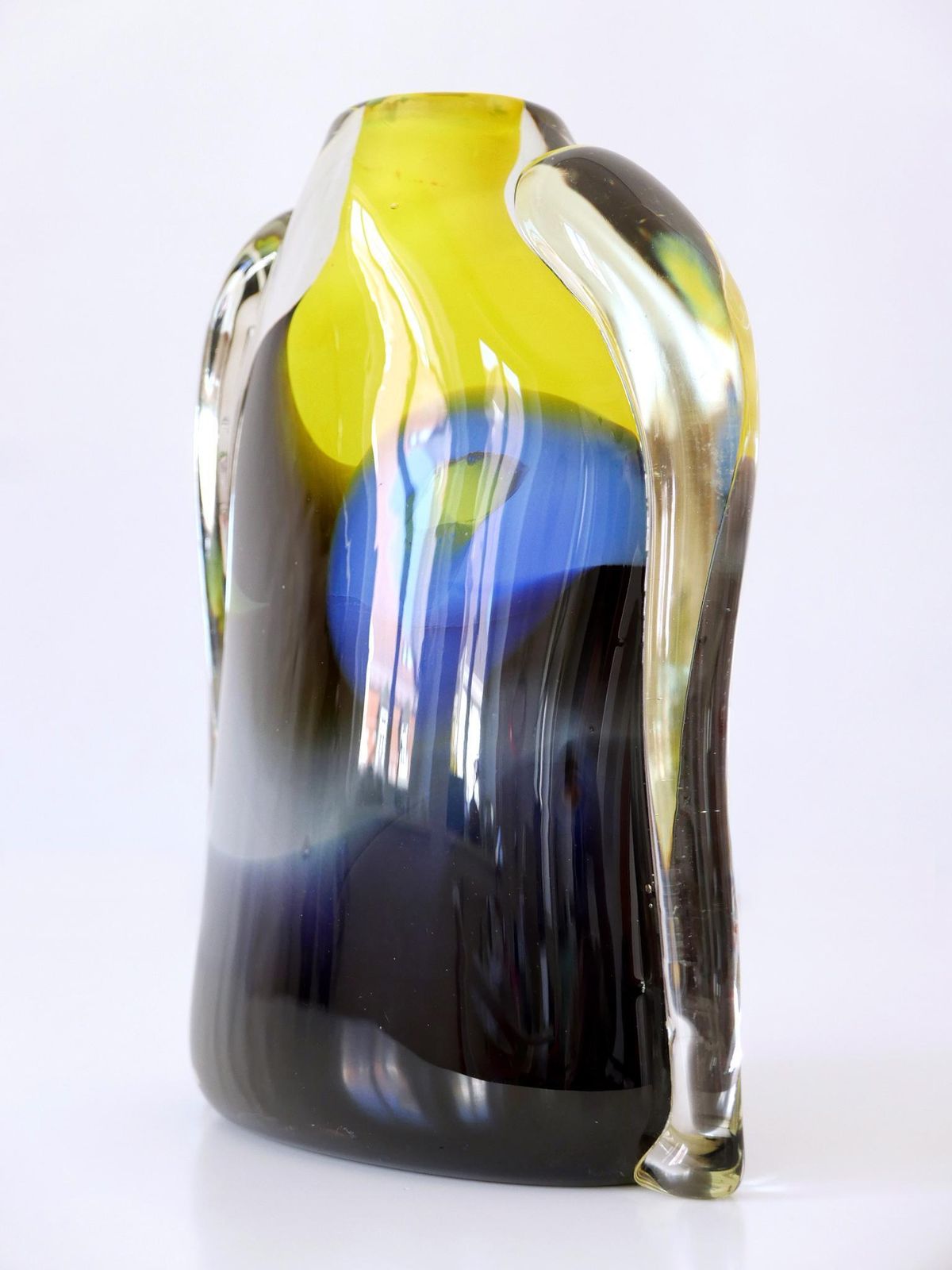 1239.0 Tall And Decorative Murano Glass Vase Italy 1990s photo
