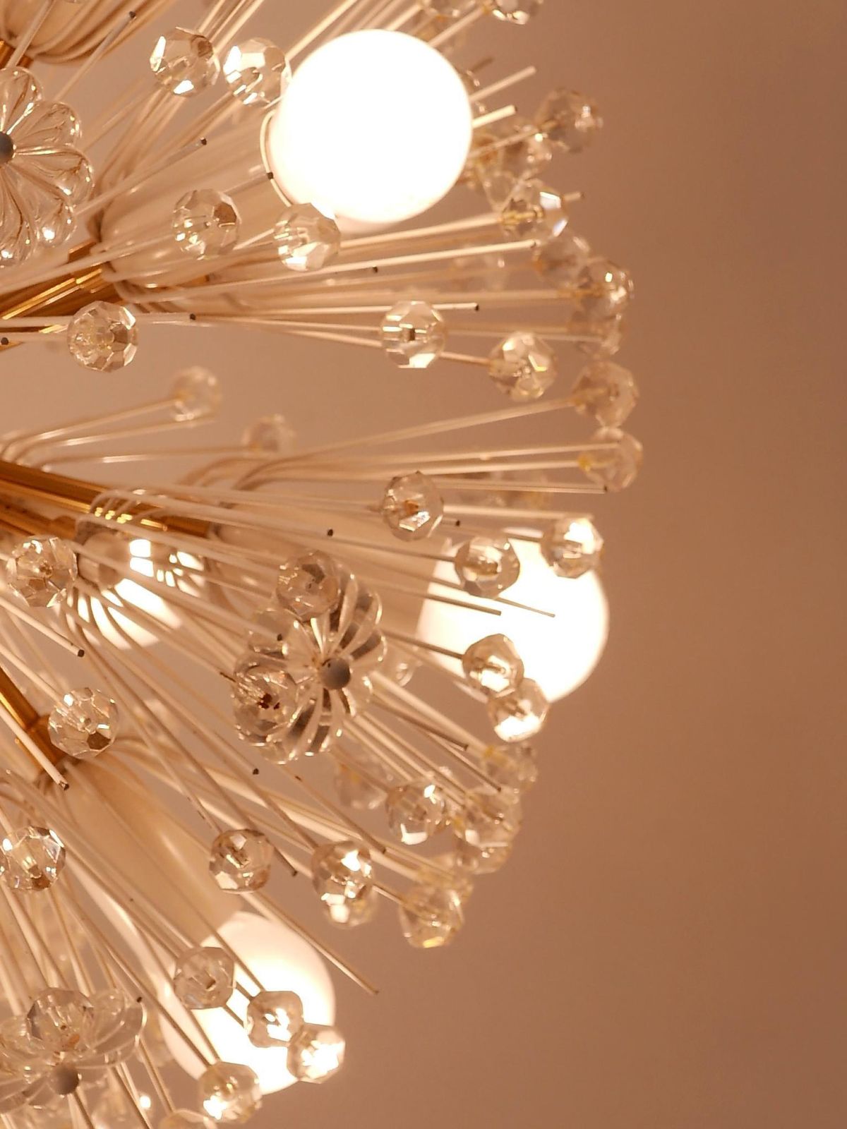 photo vintage Amazing 17 Lights Chandelier Dandelion By Emil Stejnar For Rupert Nikoll 1950s