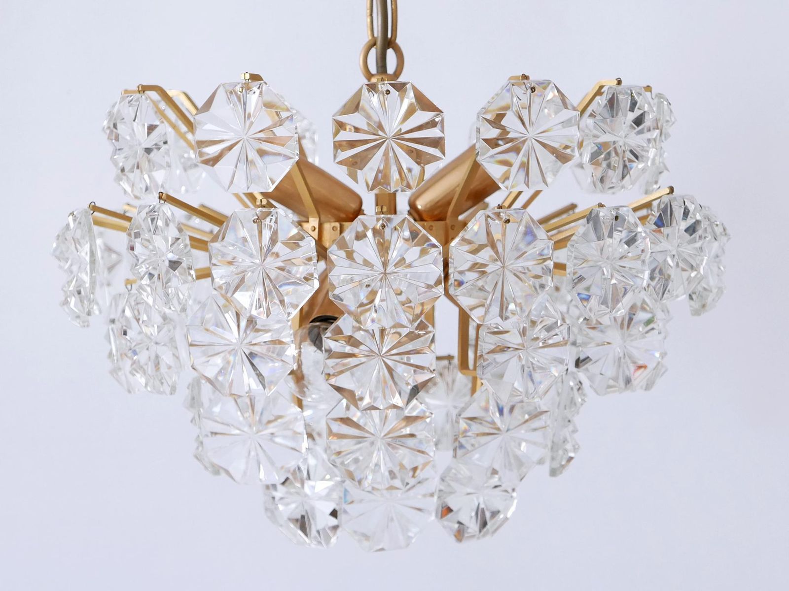 Elegant Mid Century Modern Crystal Chandelier By Christoph Palme Germany 1970s photo 3097.0