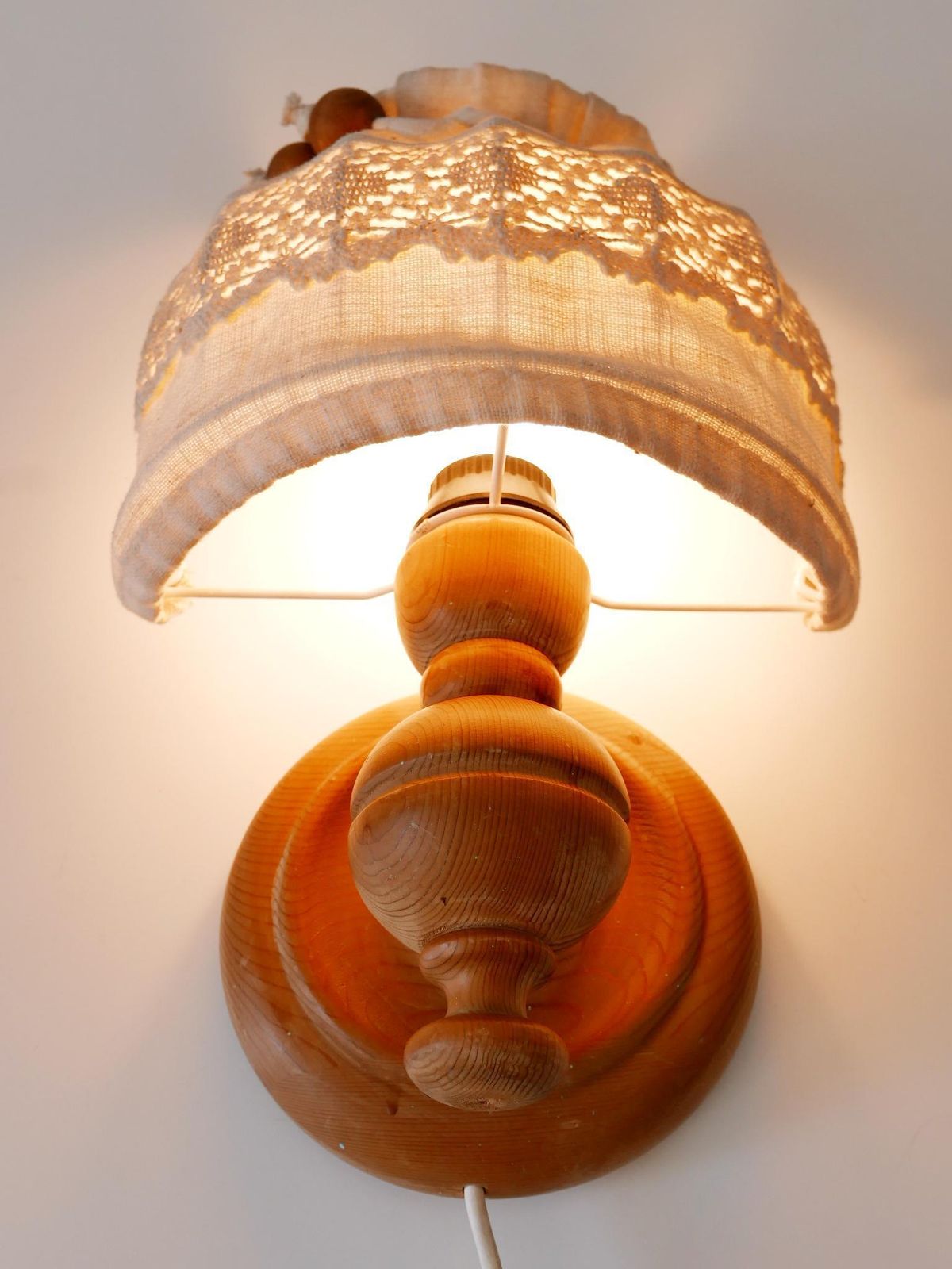 photo furniture Set Of Three Mid Century Modern Pine Rustic Sconces Or Wall  Lamps Sweden 1960s