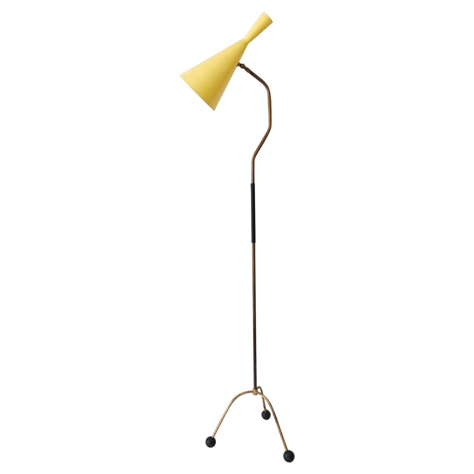 Elegant Mid Century Modern Diabolo Floor Lamp Or Reading Light Austria 1950s