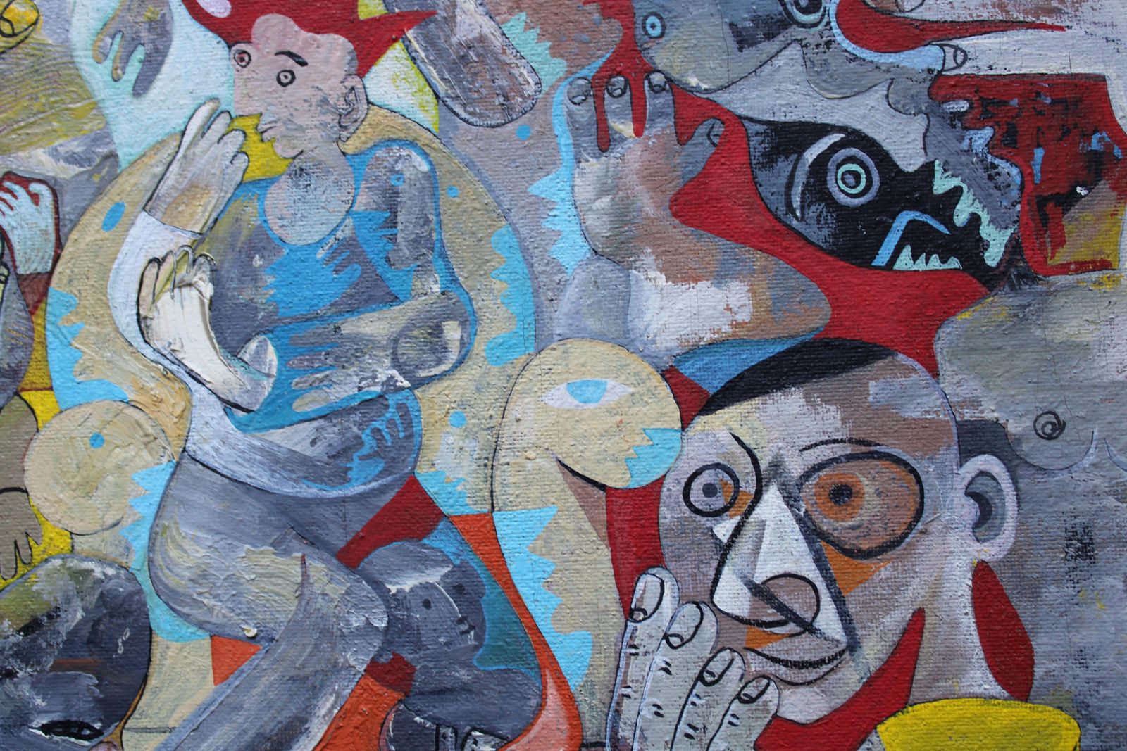 Meeting. Oil, Canvas, 46 X 77, 5 Cm photo for sale