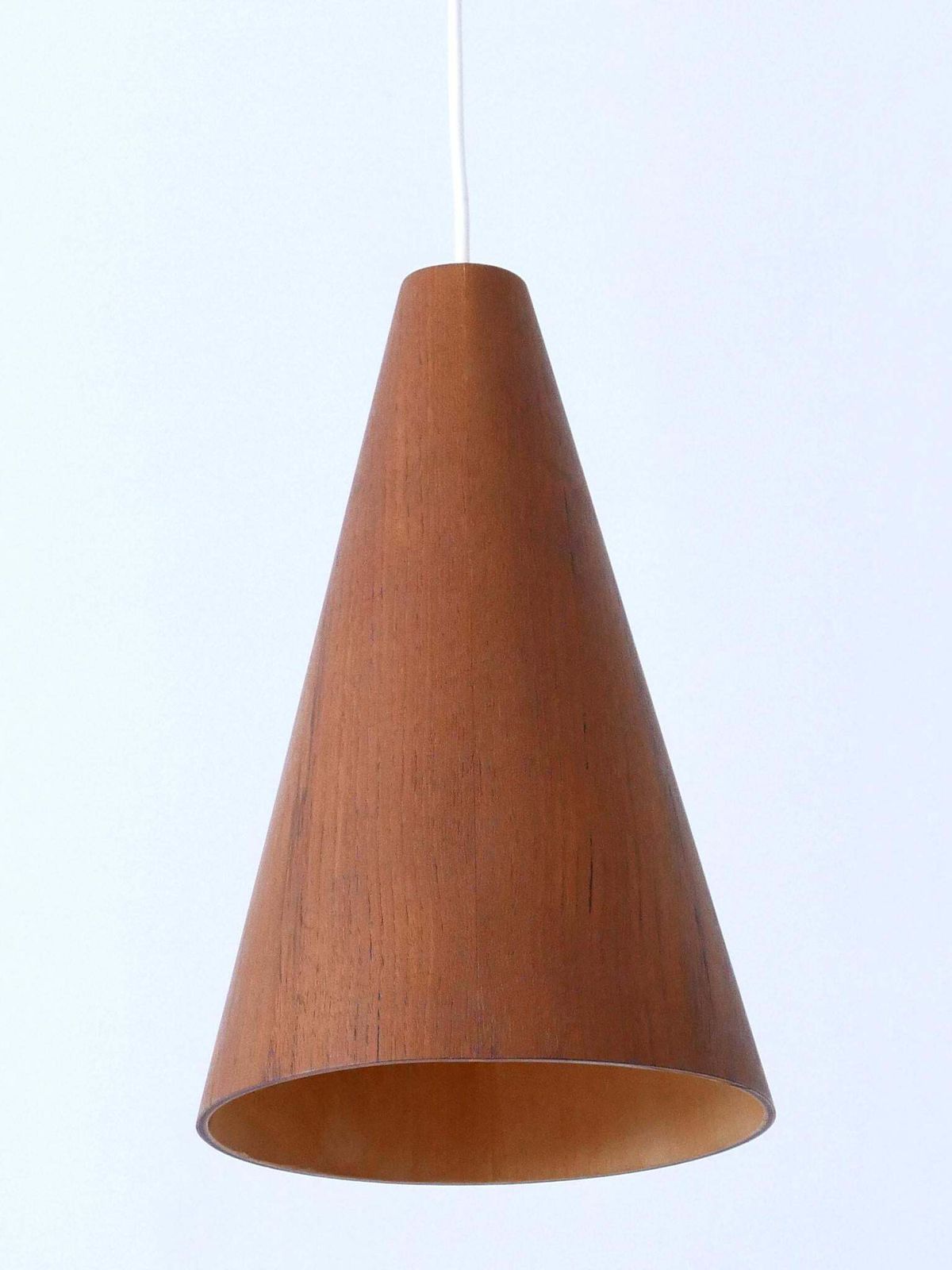 Elegant Mid Century Modern Teak Pendant Lamp Or Hanging Light Scandinavia 1960s photo 1560.0