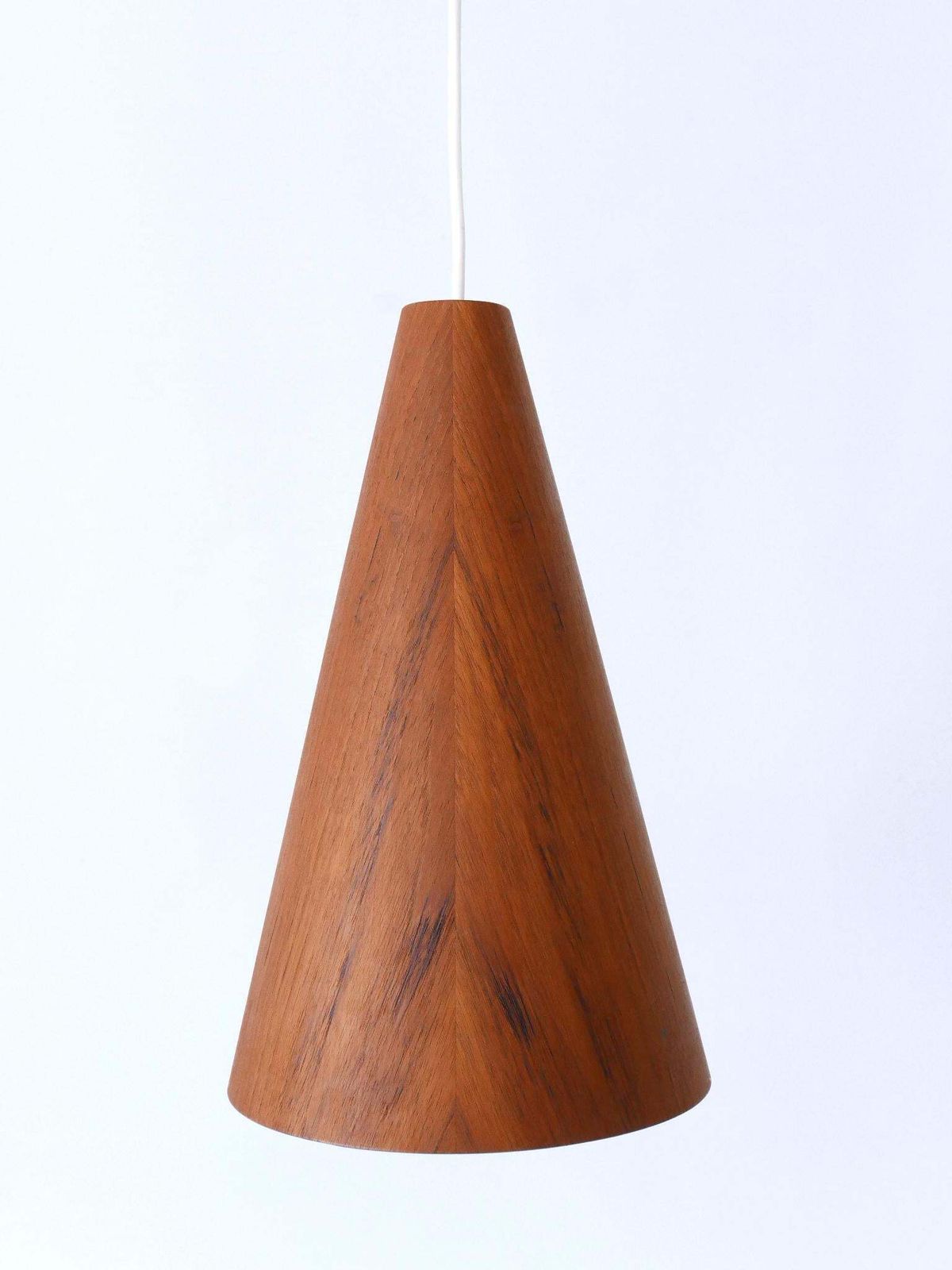 photo furniture Elegant Mid Century Modern Teak Pendant Lamp Or Hanging Light Scandinavia 1960s
