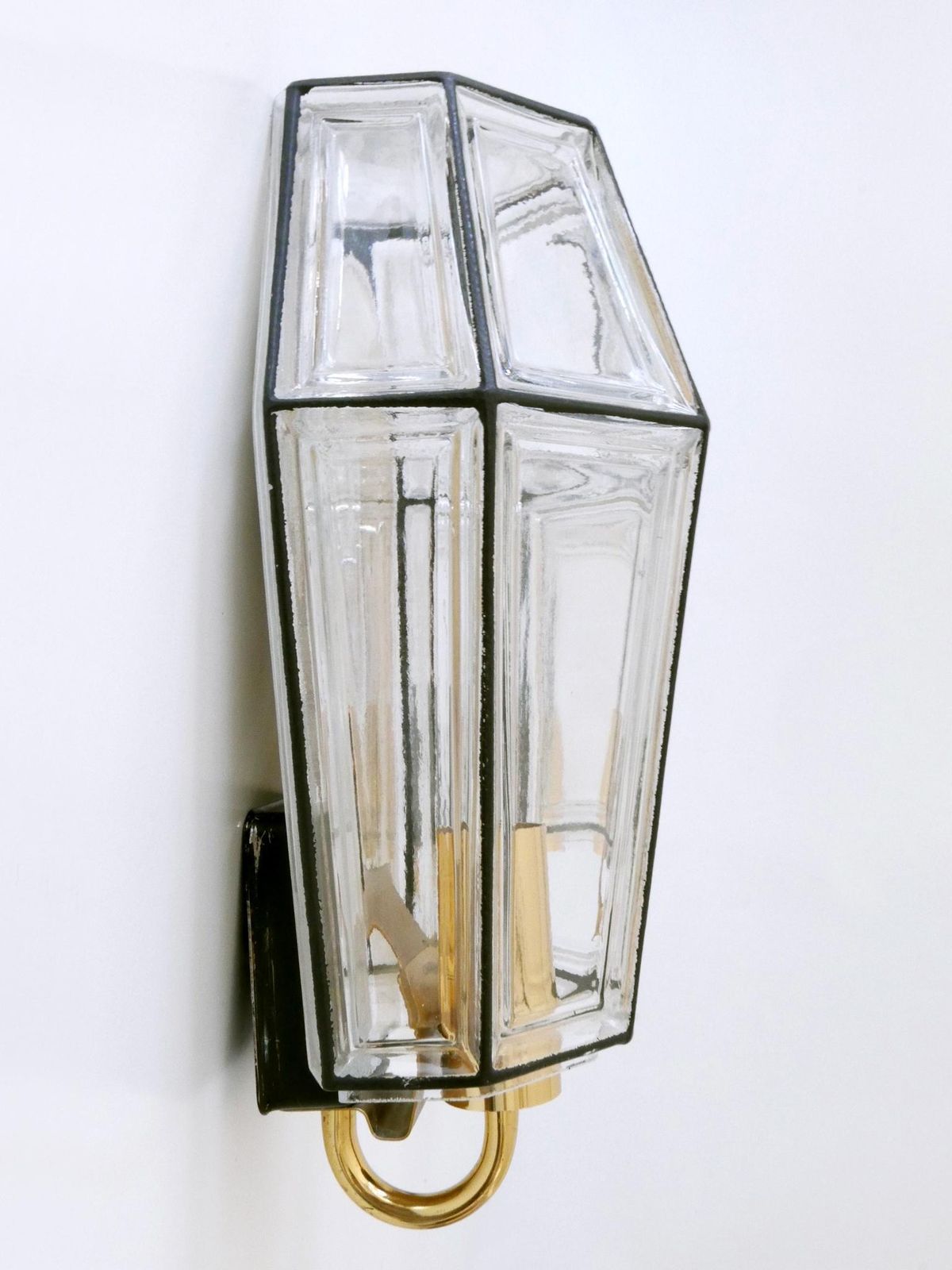 Lighting Set Of Two Mid Century Modern Sconces Or Wall Fixtures By Glashütte Limburg photo