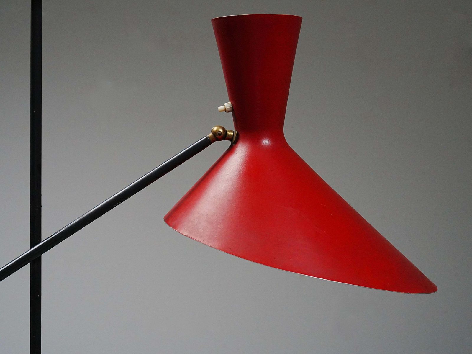 Floor Lamp By Carl Moor For Bag Turgi In Metal And Brass, Switzerland, 1950's photo for sale