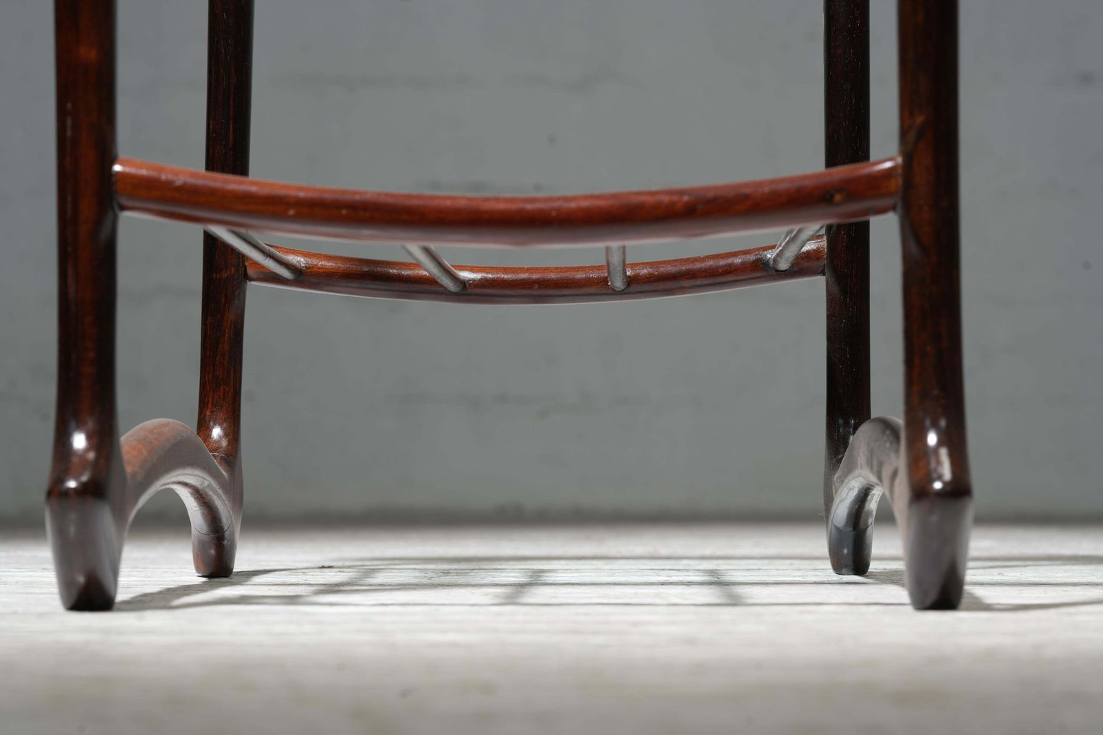 Side Table By Giuseppi Scapinelli, In Wood And Glass, Brazil, 1950's photo vintage