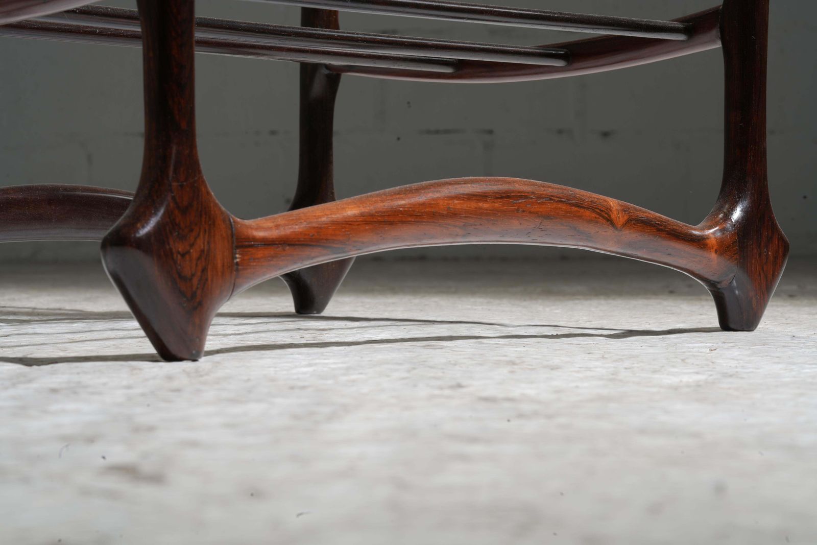 photo for sale Side Table By Giuseppi Scapinelli, In Wood And Glass, Brazil, 1950's