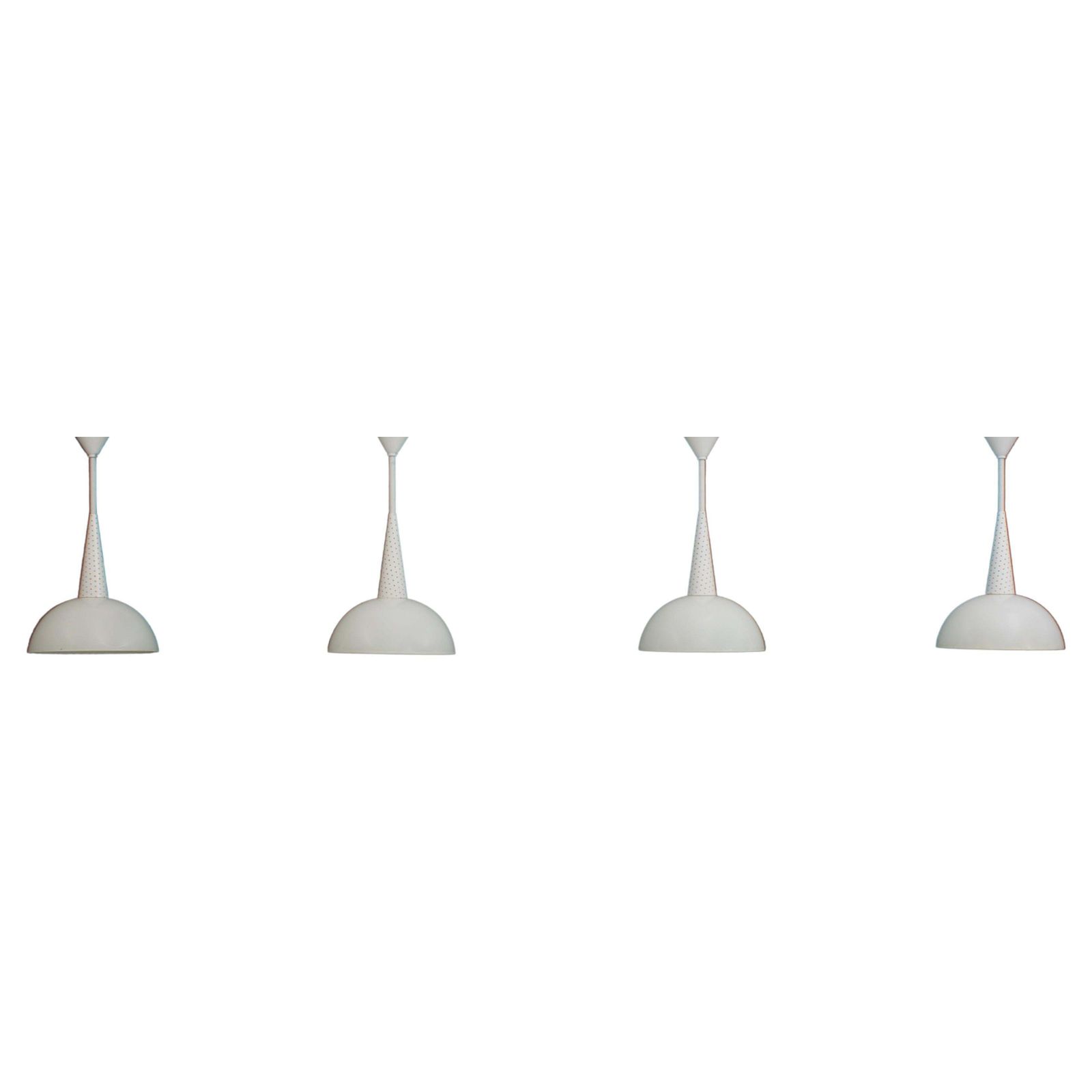 Set Van 4 Mathieu Mategot Voor Holophane Plafondlampen In Metaal En Glas, Ca. Jaren 1950 photo furniture