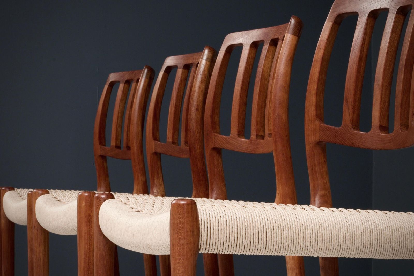 Set Of 4 Newly Upholstered Dining Chairs By Niels Otto Møller, Denmark, 1960s photo 3361.0