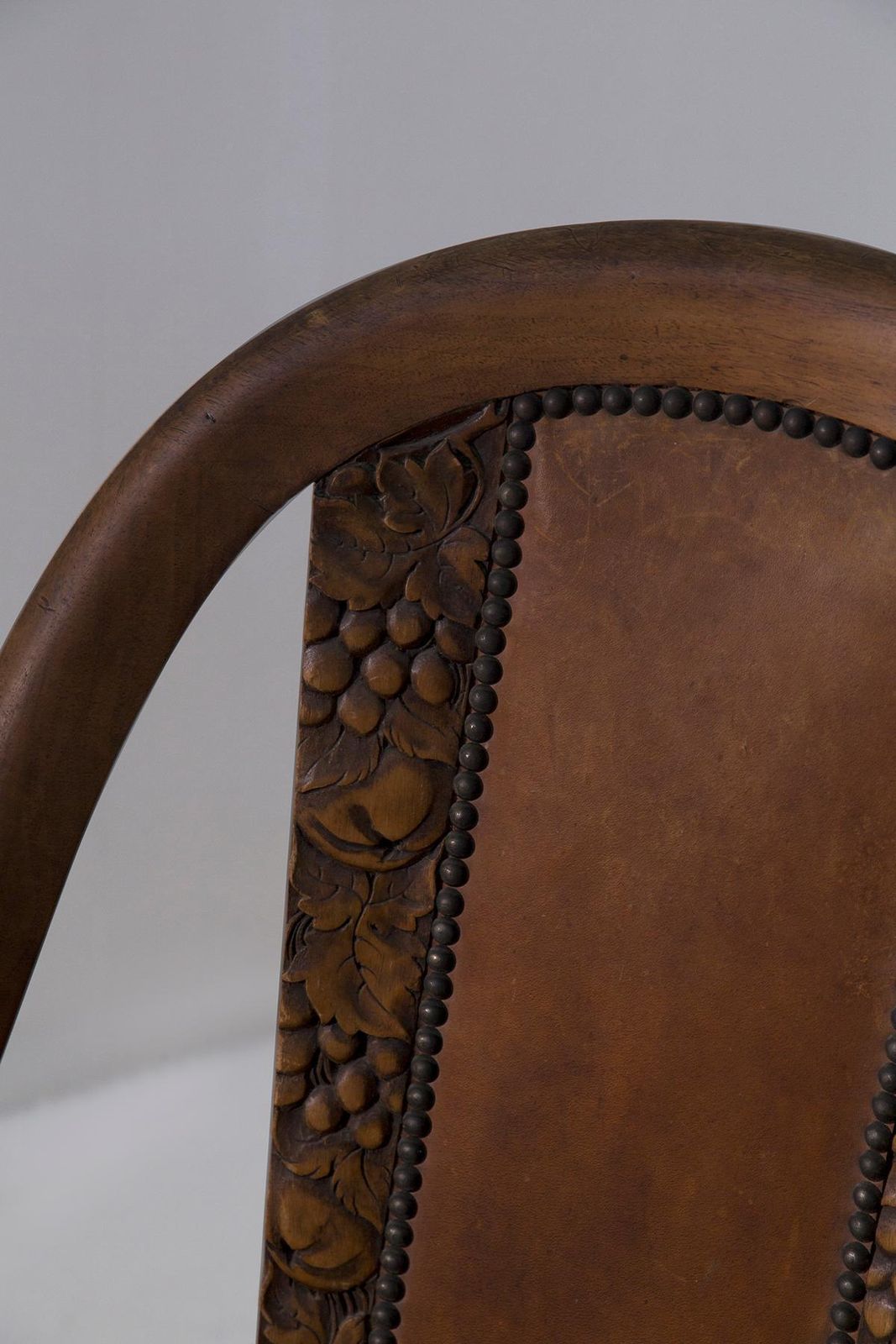 Set Of Six Art Nouveau Style Chairs With Grape Wood Inlays photo buy