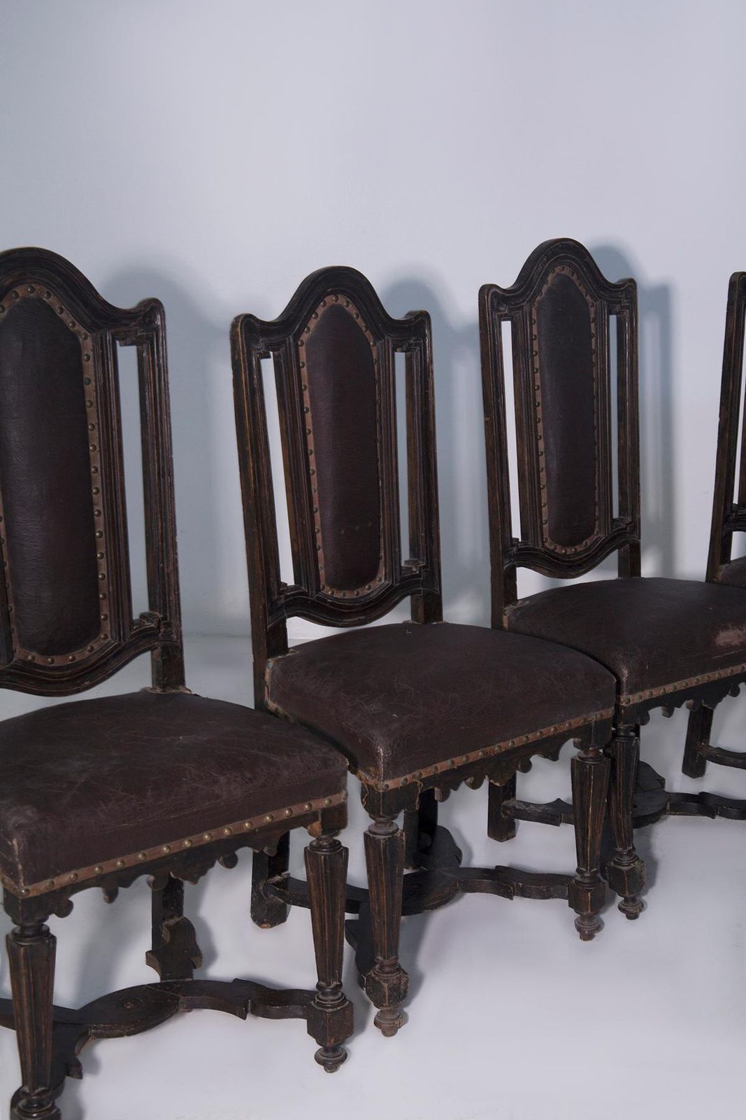Furniture Set Of Six Antique Italian 17th 18th Century Rocchetto Chairs photo