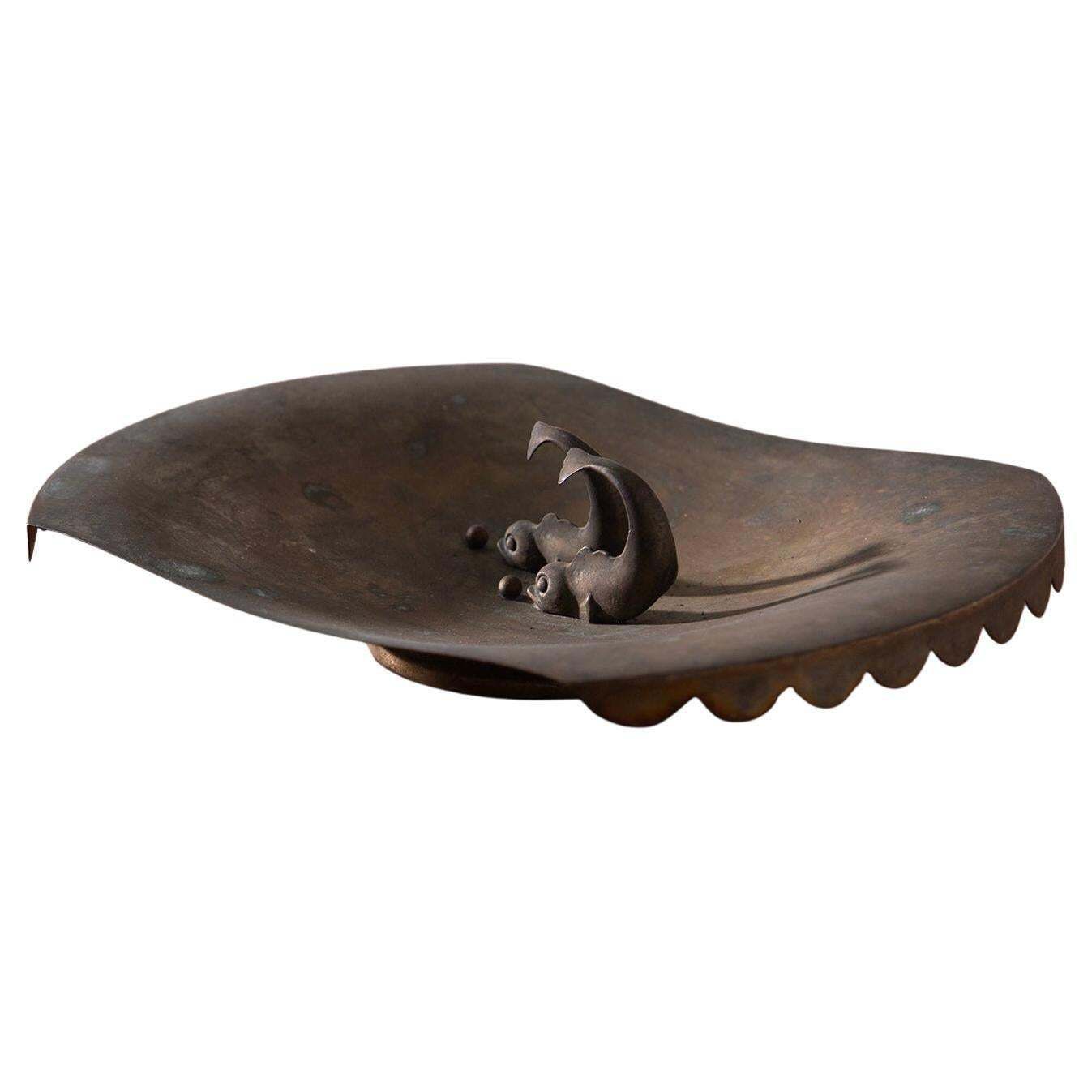 Italian Art Deco Brass Table Centerpiece