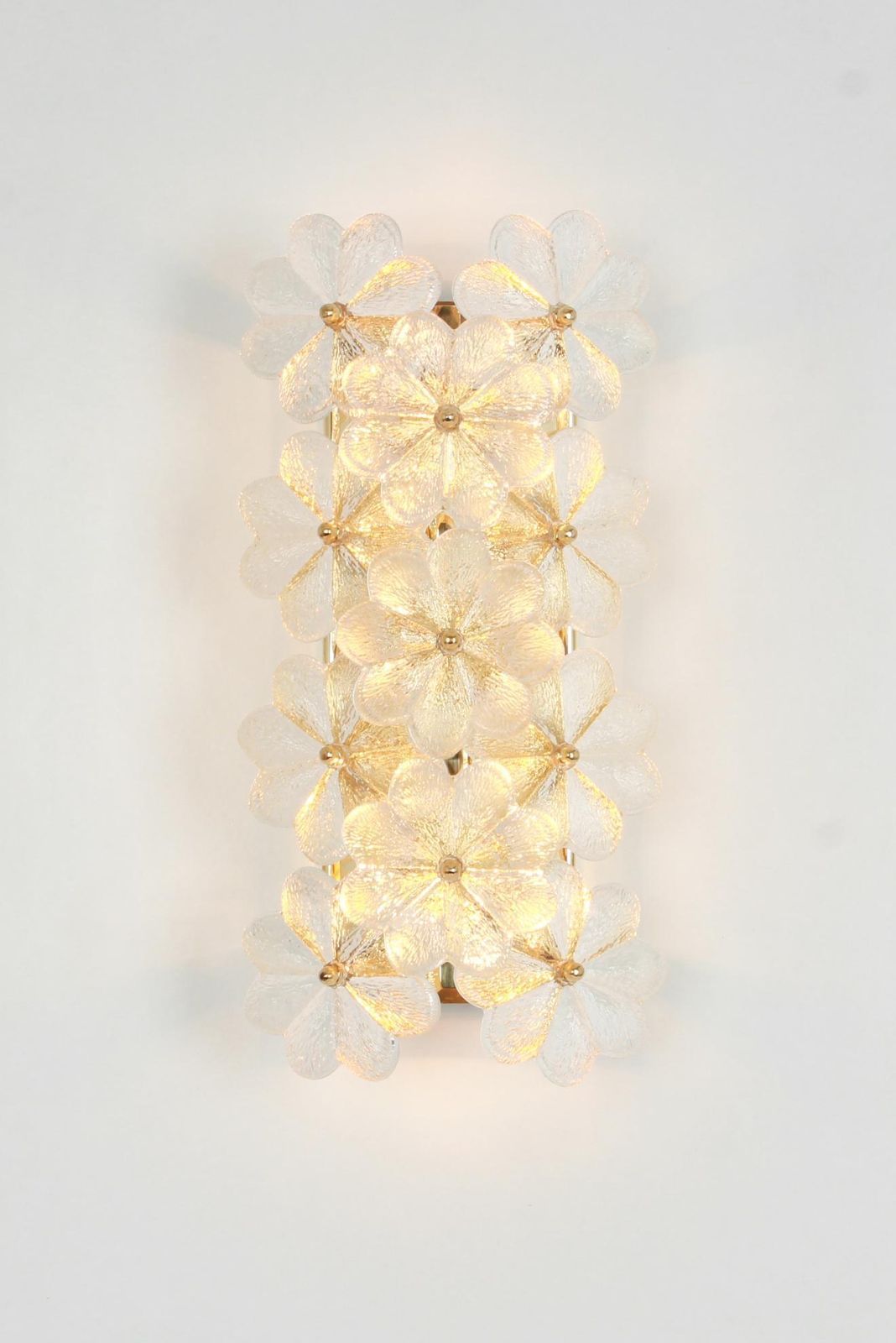 photo furniture 1 Of 2 Stunning Murano Glass Flower Wall Lights By Ernst Palme, Germany, 1970s