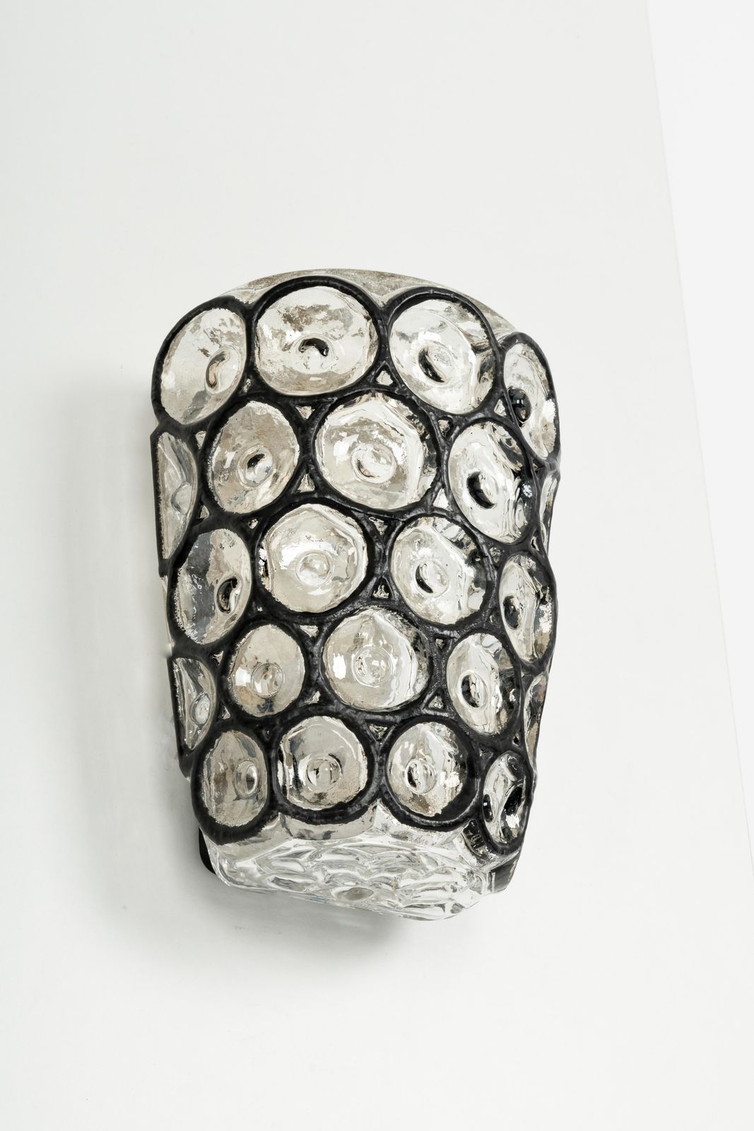 1 Of 2 Wall Lights Sconces Iron Glass By Limburg, Germany, 1960s photo furniture