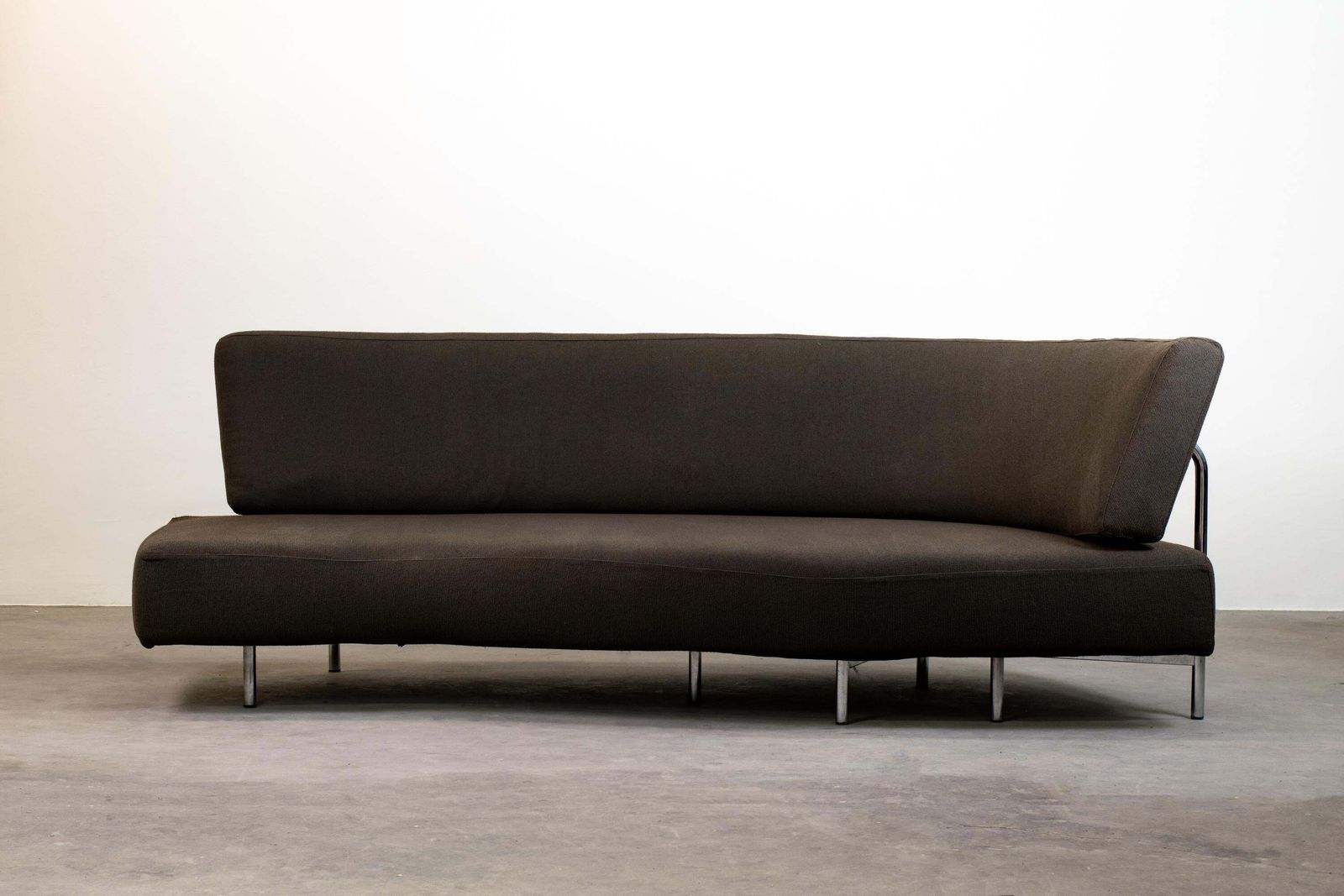 Francesco Binfaré Shark Sofa In Metal And Dark Brown Fabric By Edra Italy photo for sale