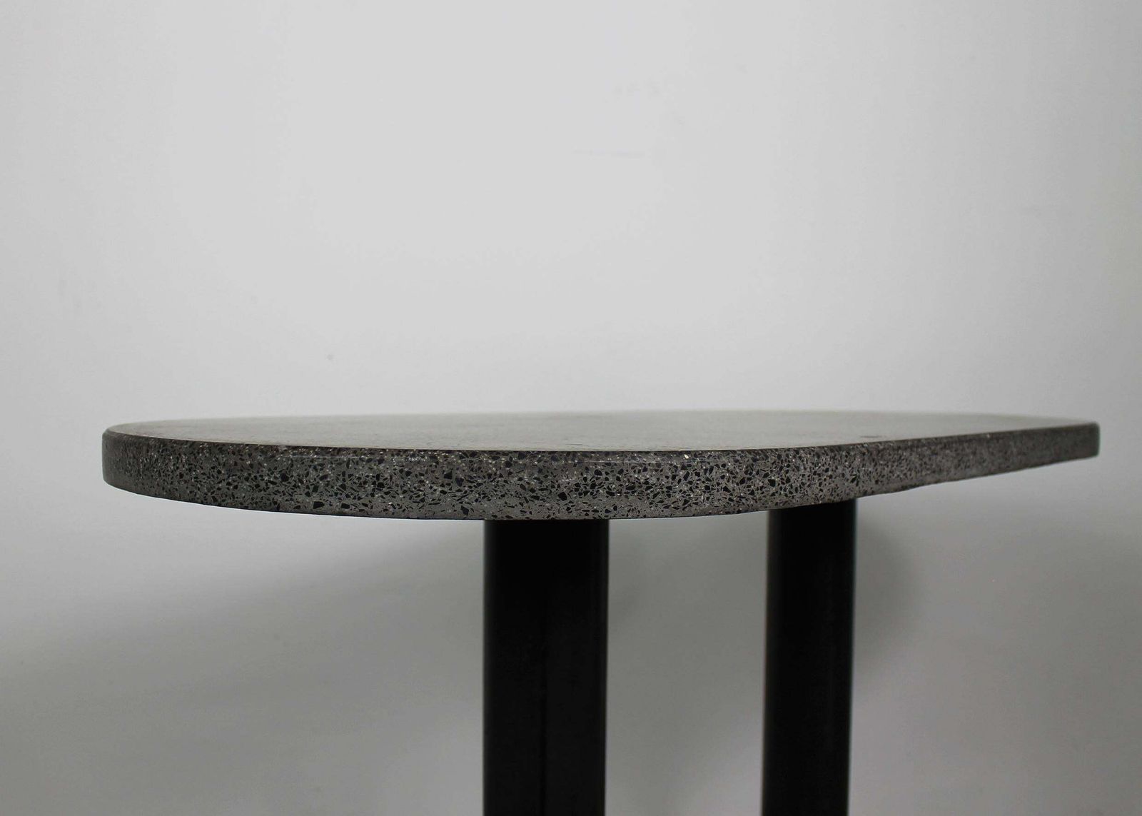 Gabetti & Isola Console Table In Black Lacquered Metal And Granite By Arbo 1970s photo vinterior