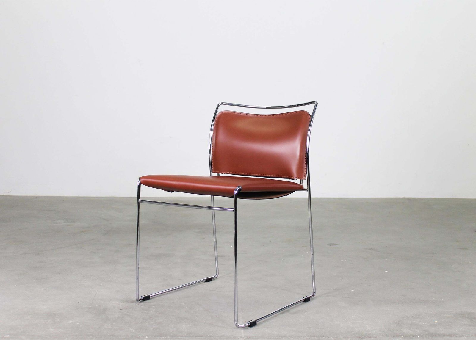 Kazuhide Takahama Set Of Twelve Tulu Chairs In Leather And Steel By Simon Gavina photo vintage