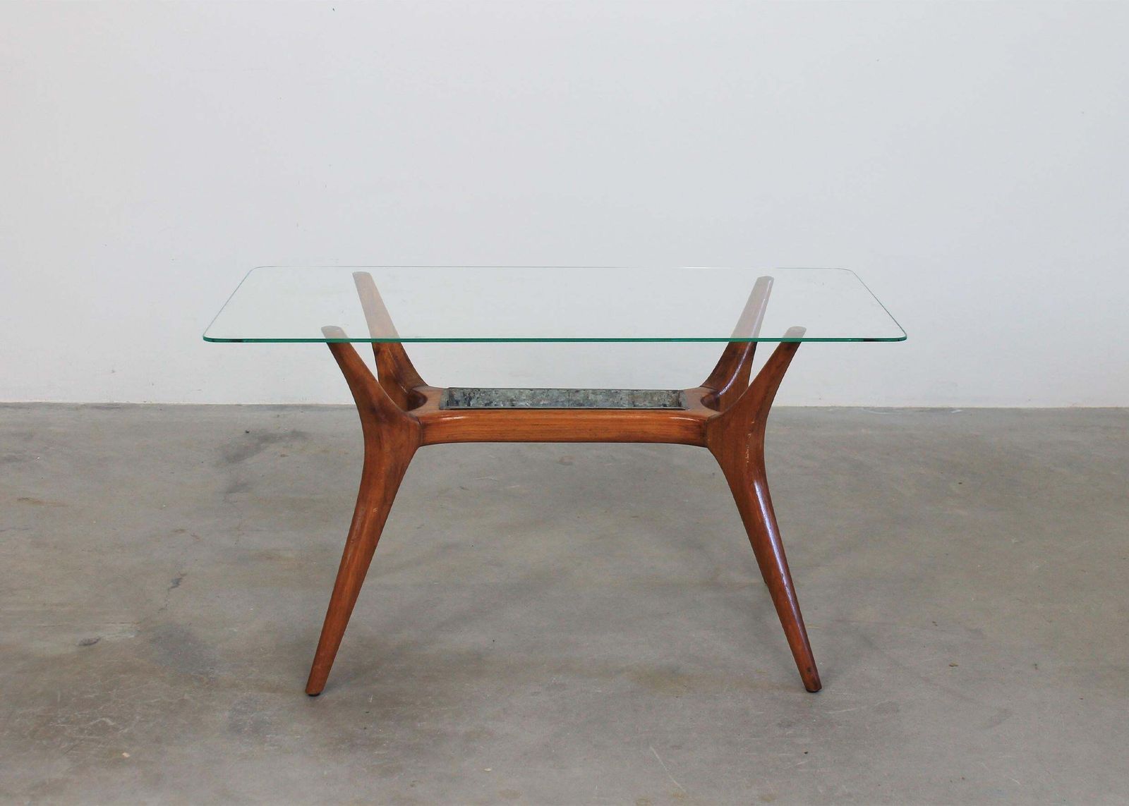 Gio Ponti Occasional Table In Wood And Glass By Figli Di Amedeo Cassina 1950s photo 2574.0