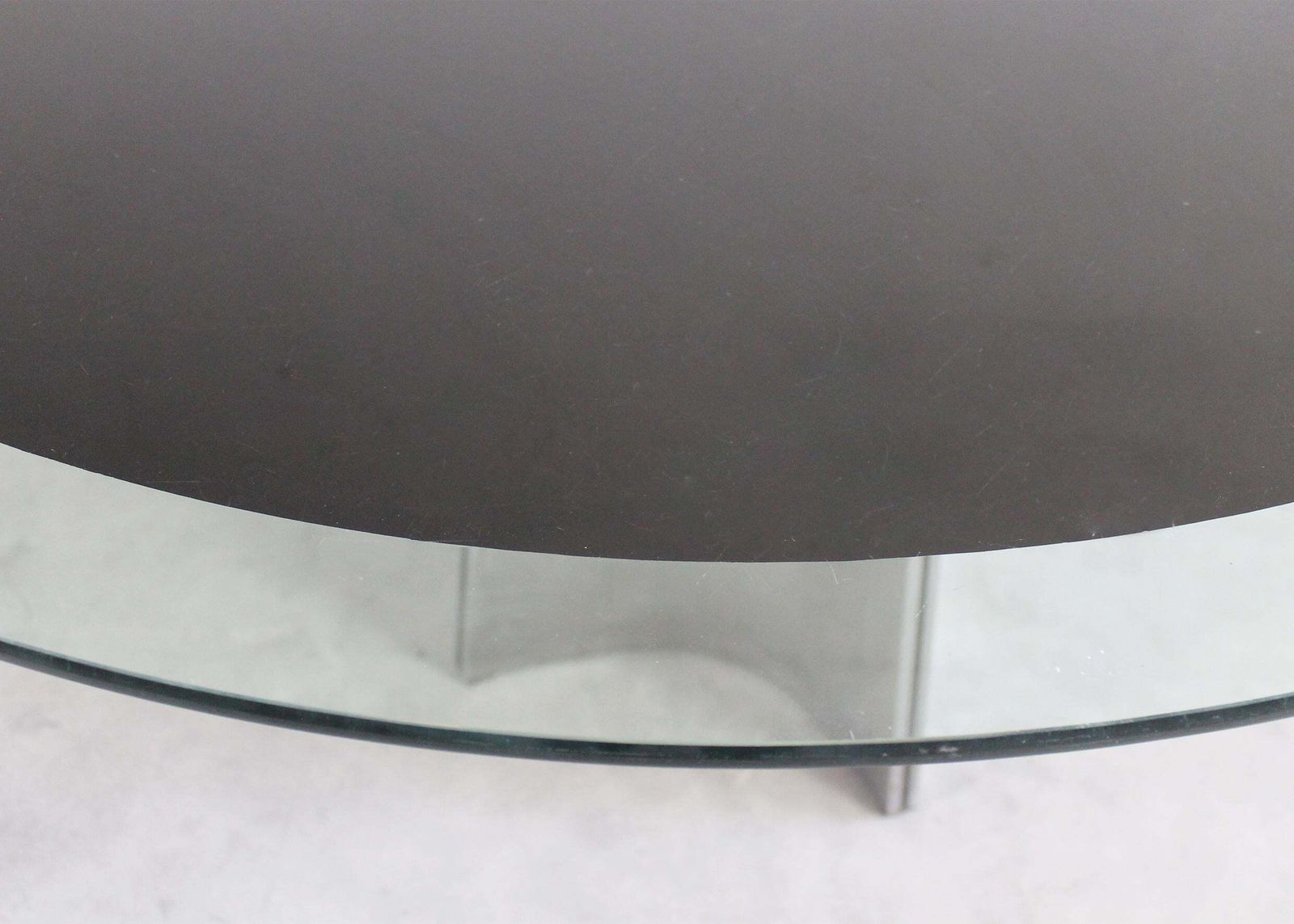 Luigi Saccardo Ufo Pedestal Table In Steel And Glass By Maison Jansen 1970s photo Furniture