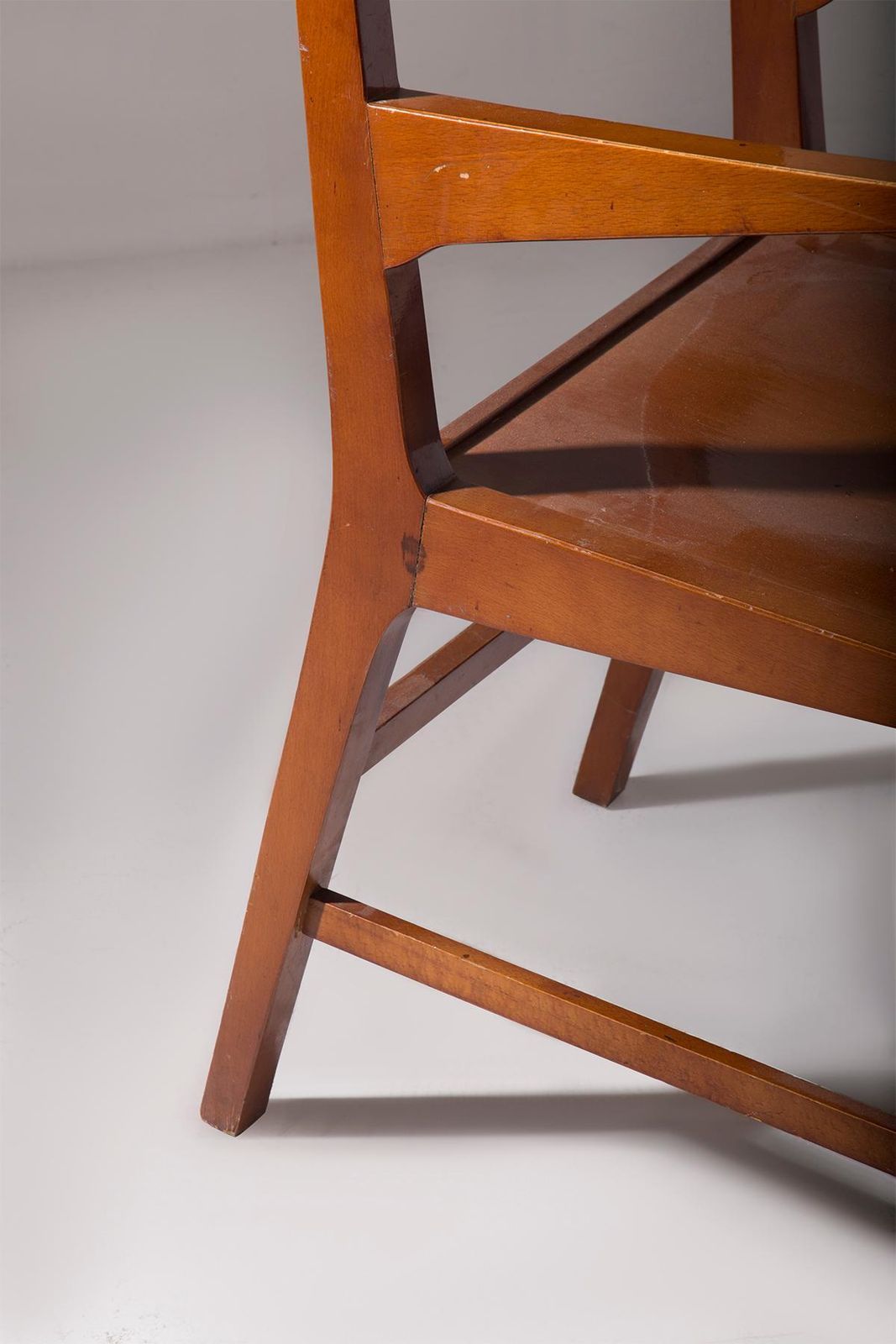 Pair Of Wooden Chairs With Armrests photo for sale