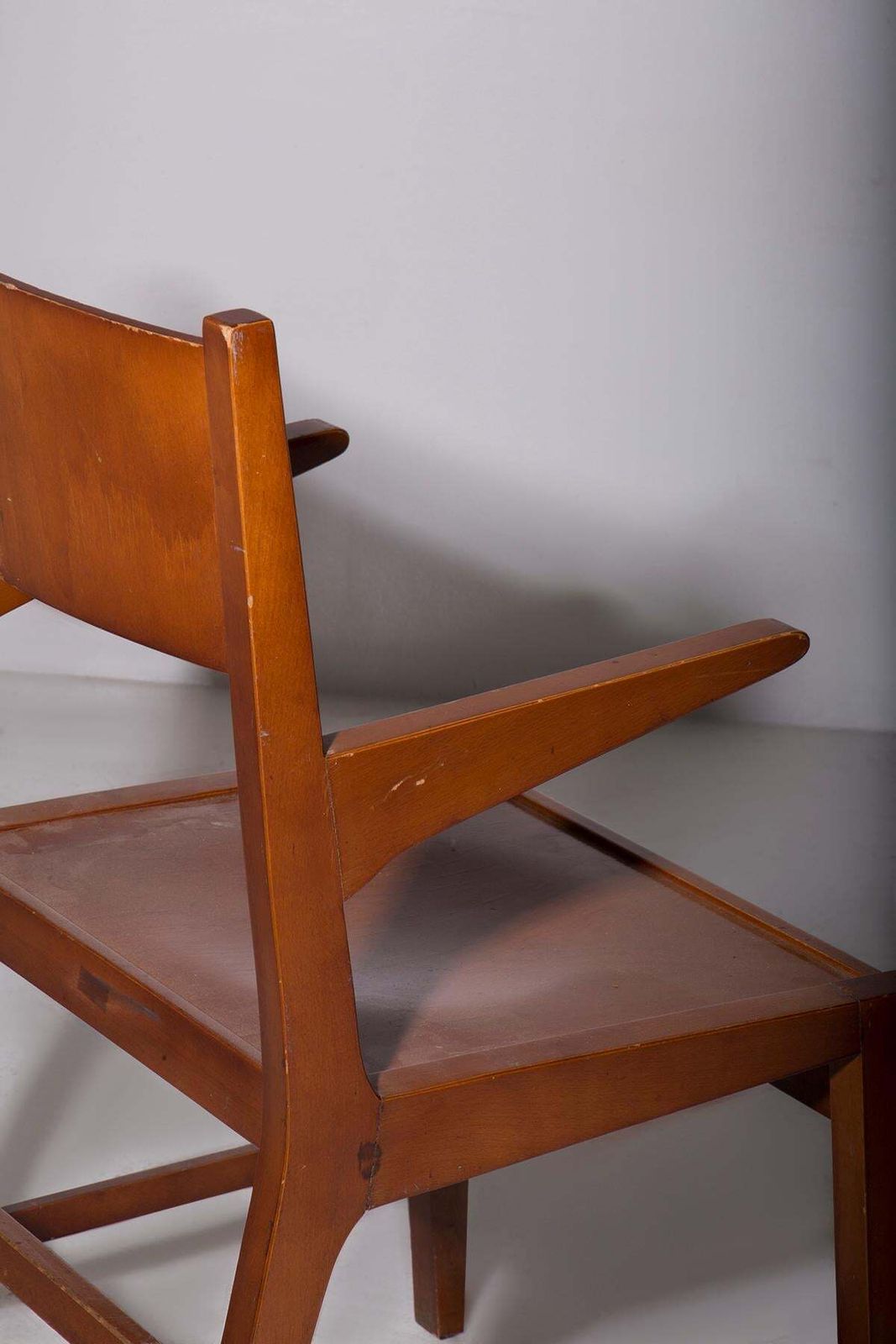 Pair Of Wooden Chairs With Armrests photo vinterior