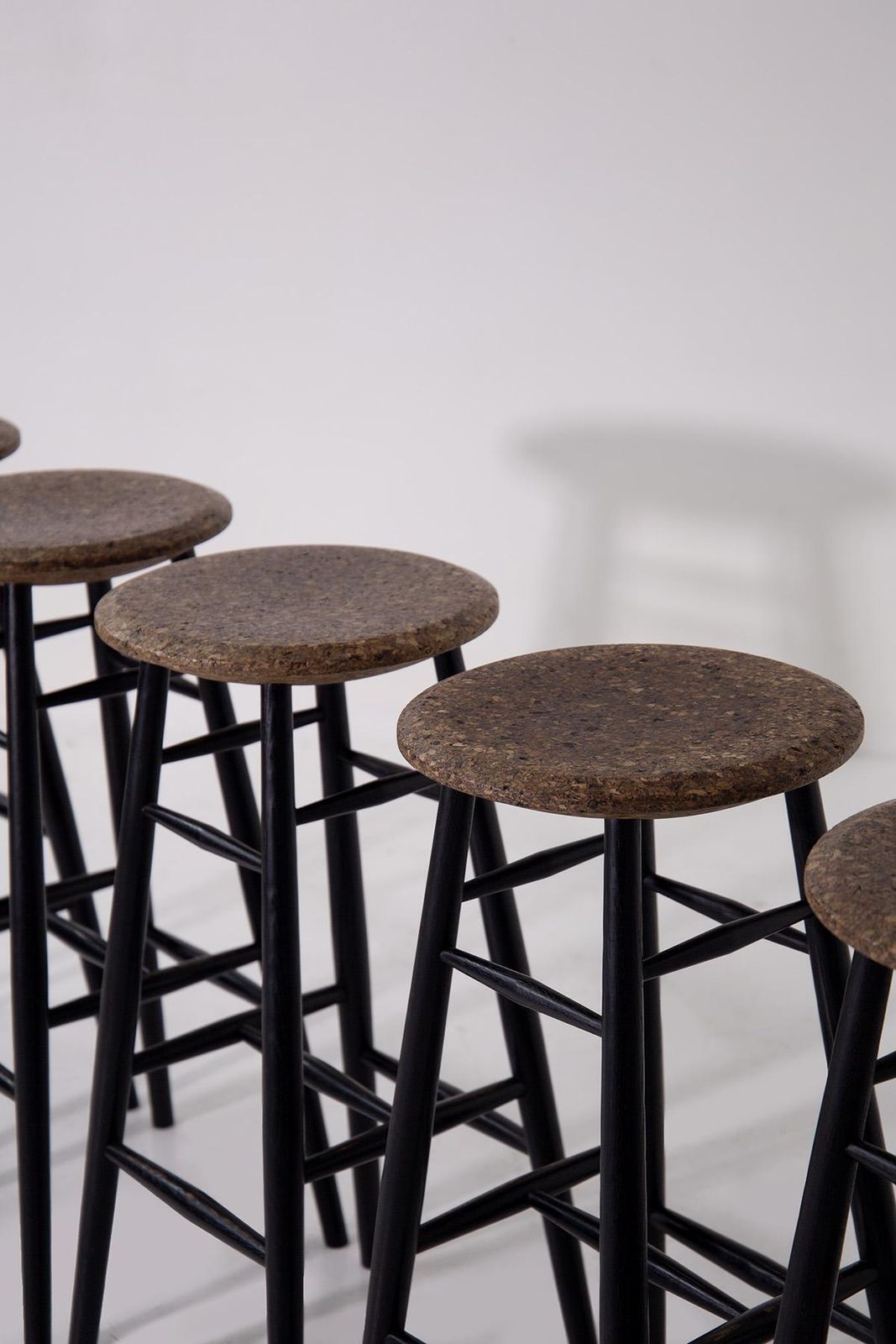 Set Of Six Drifted Stool By Lars Beller Fjetland photo vintage