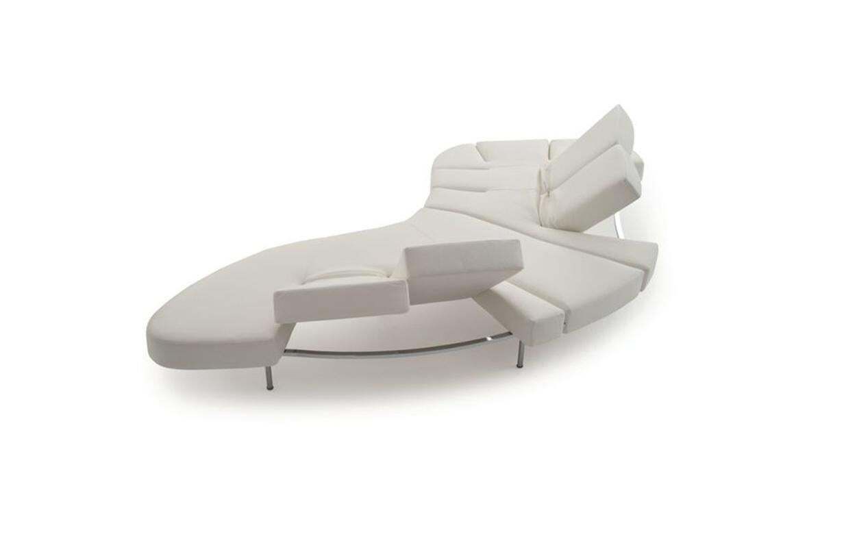 Francesco Binfaré Flap Sofa Or Daybed In White Leather By Edra 2000s Italy photo furniture