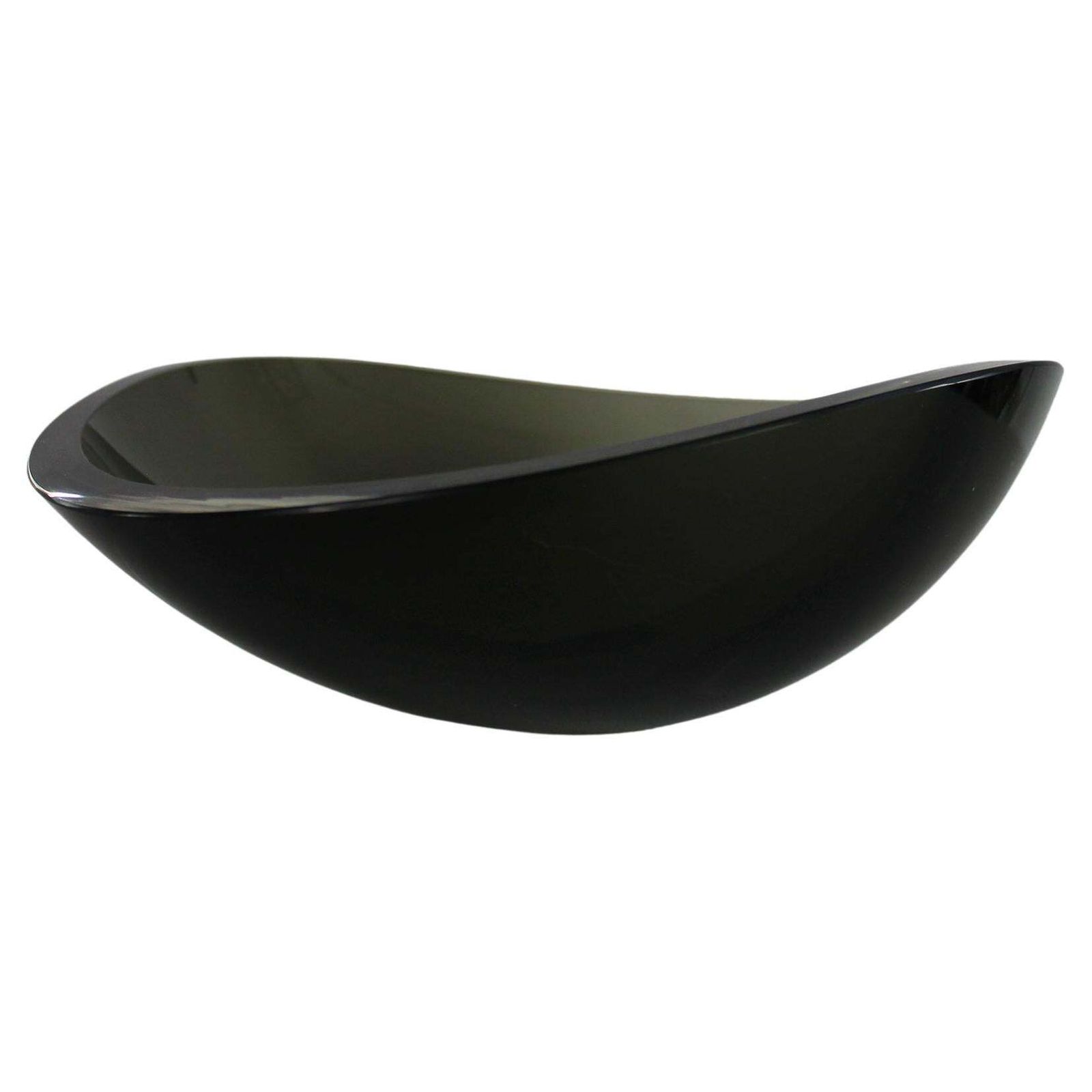 Decorative Vide Poche In Smoked Black Glass Attibuited To Fontana Arte 1970s
