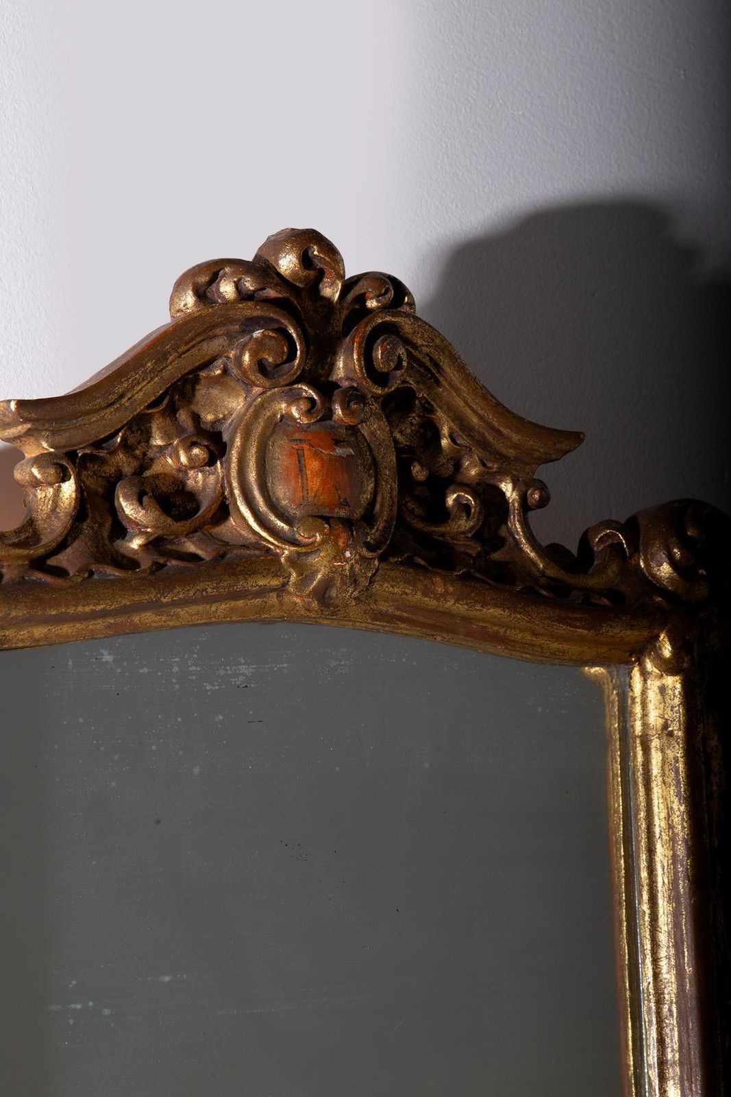 Antique Italian Mirror In Wood Gild From Via Crucis Series photo Home Decor