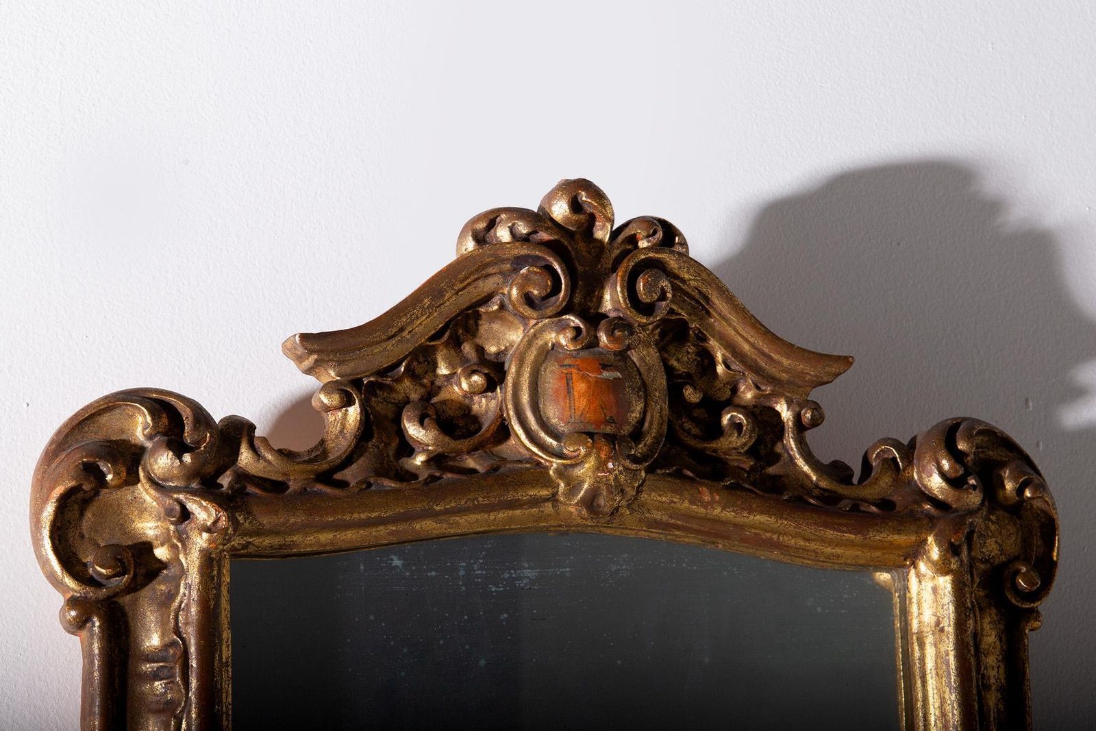 Antique Italian Mirror In Wood Gild From Via Crucis Series photo buy