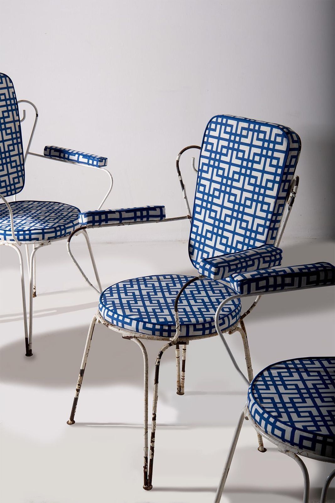 Italian Set Of Four Vintage Garden Chairs photo for sale