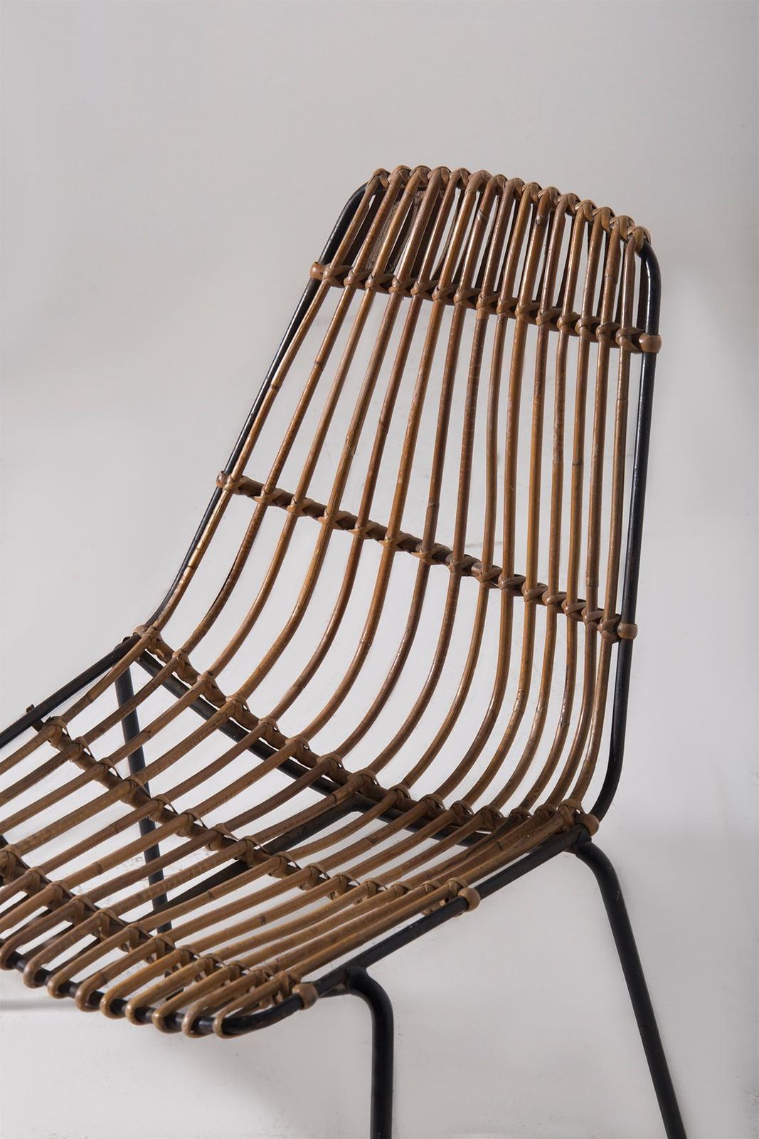 Italian Vintage Pair Of Rattan Chairs photo buy